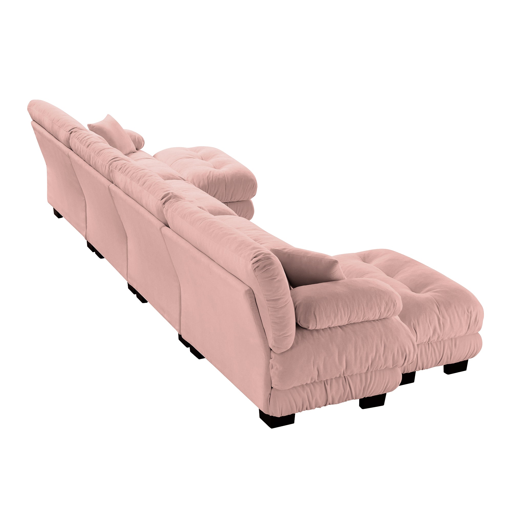 Monterey 173" Oversized Modular Chenille U-Shaped Cloud Sectional Sofa with 2 Ottomans
