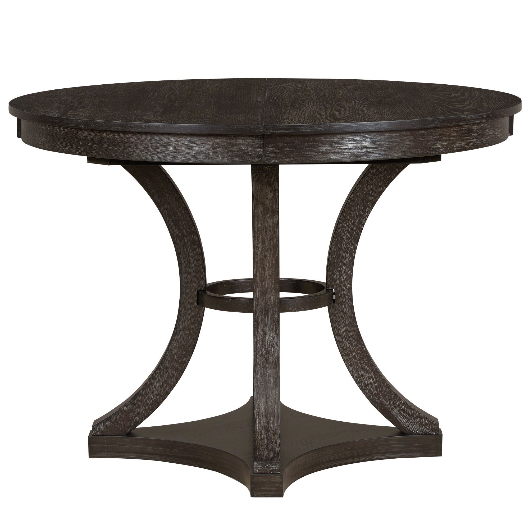 Mavis 47" Retro Espresso 5 Piece Extendable Dining Table Set