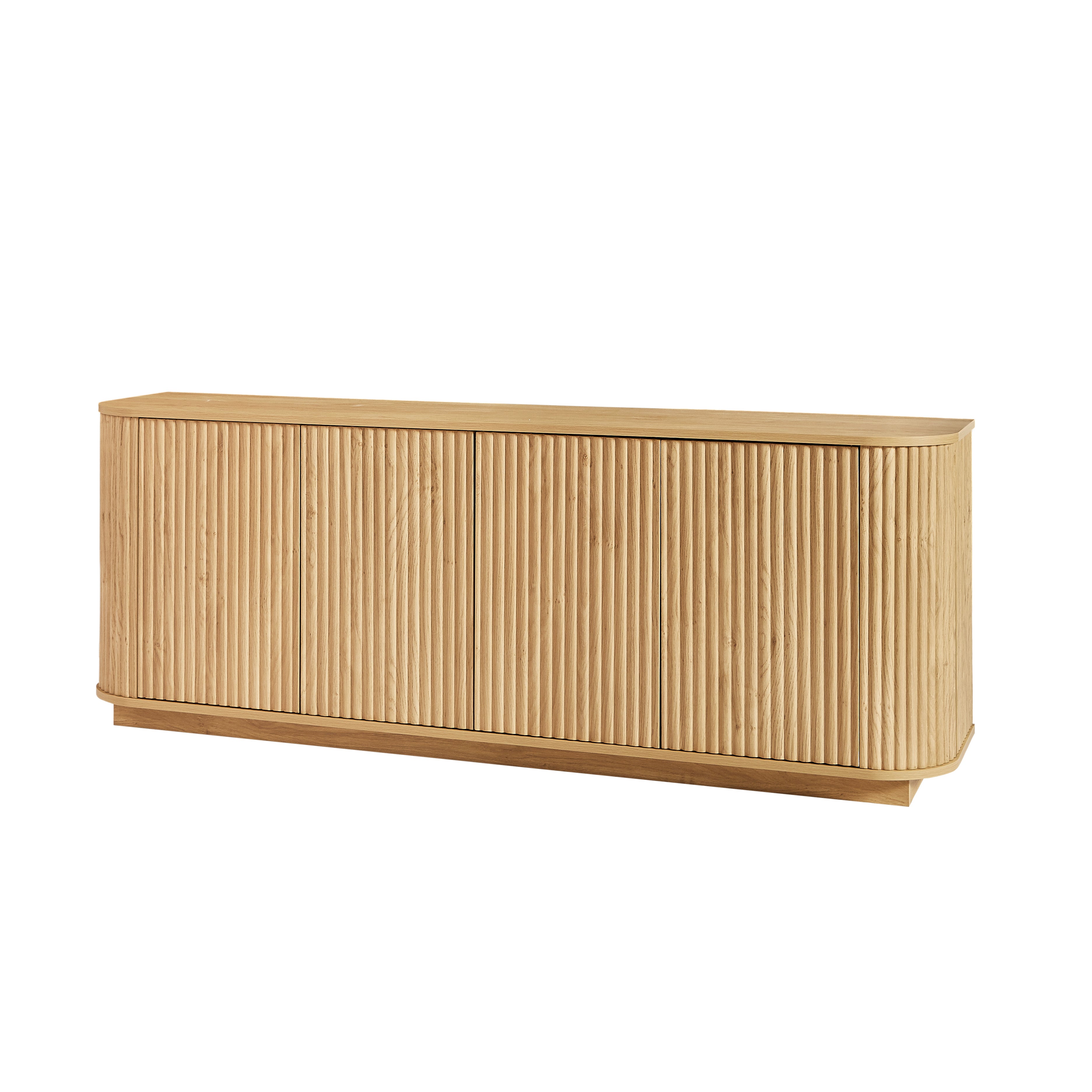Kyoto 64” Sideboard TV Cabinet with Fluted Doors and Drawers