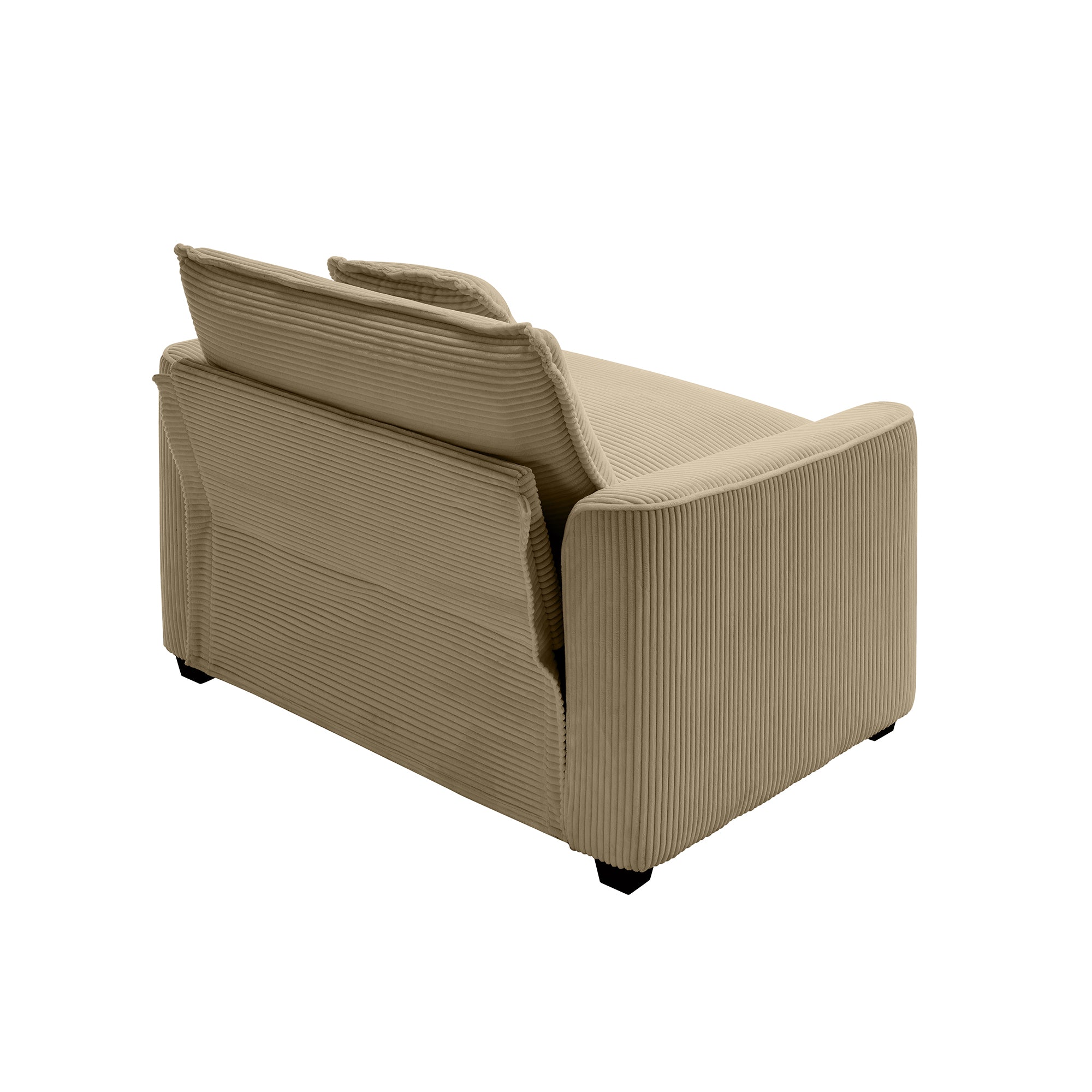 2-Piece Tan Corduroy Loveseat Sofa Set, Modern Classic Design, Plush Corduroy Upholstery, Ergonomic Memory Foam Cushions, Ideal for Living Room & Bedroom, Flexible Arrangement, Easy Assembly