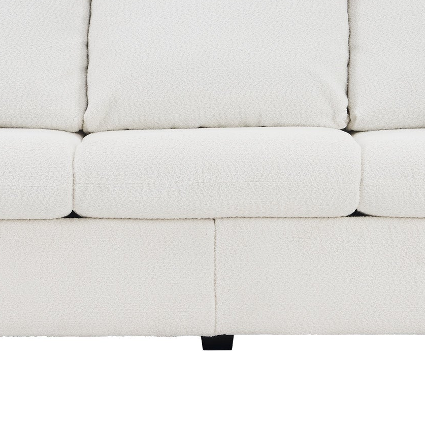 Arlington 77" Chenille Upholstered 3-Seater Sofa with Side Pocket