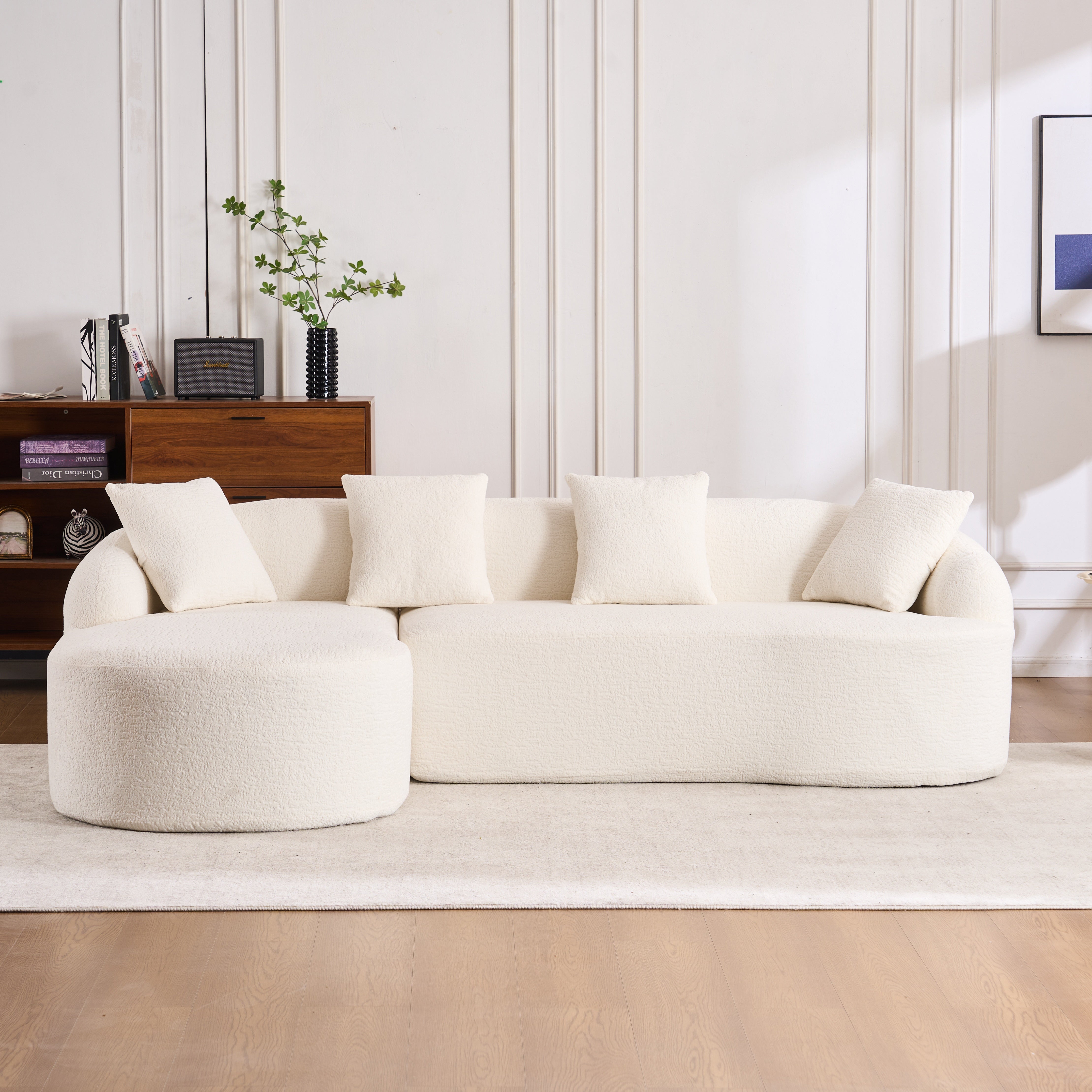 Tacoma 99” L-Shape Sectional Sofa with Curved Chaise