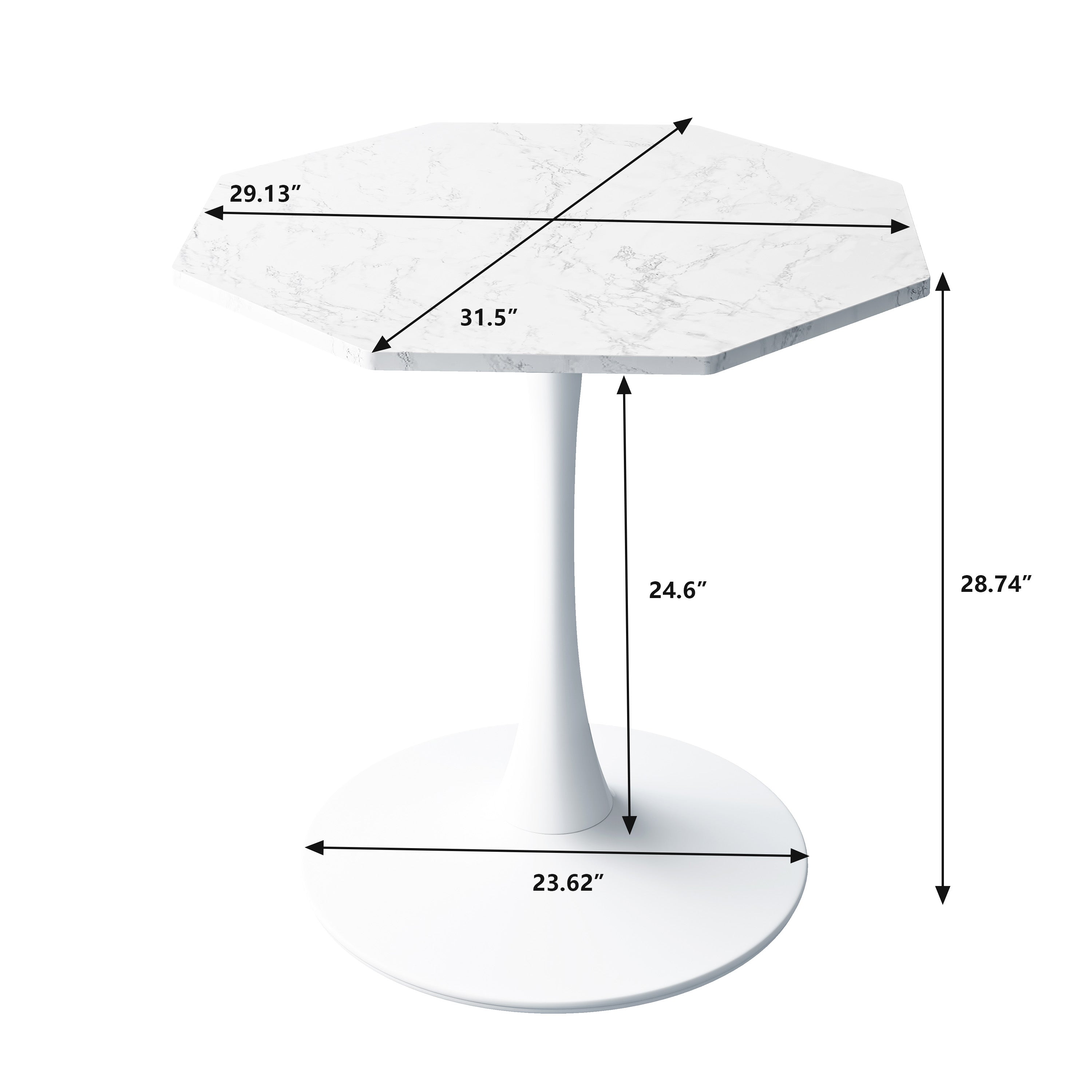 Danube 31.5" Octagonal Dining Table