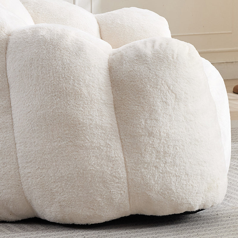 Greenfield Teddy Bean Bag Chair with Petal-Shaped Backrest