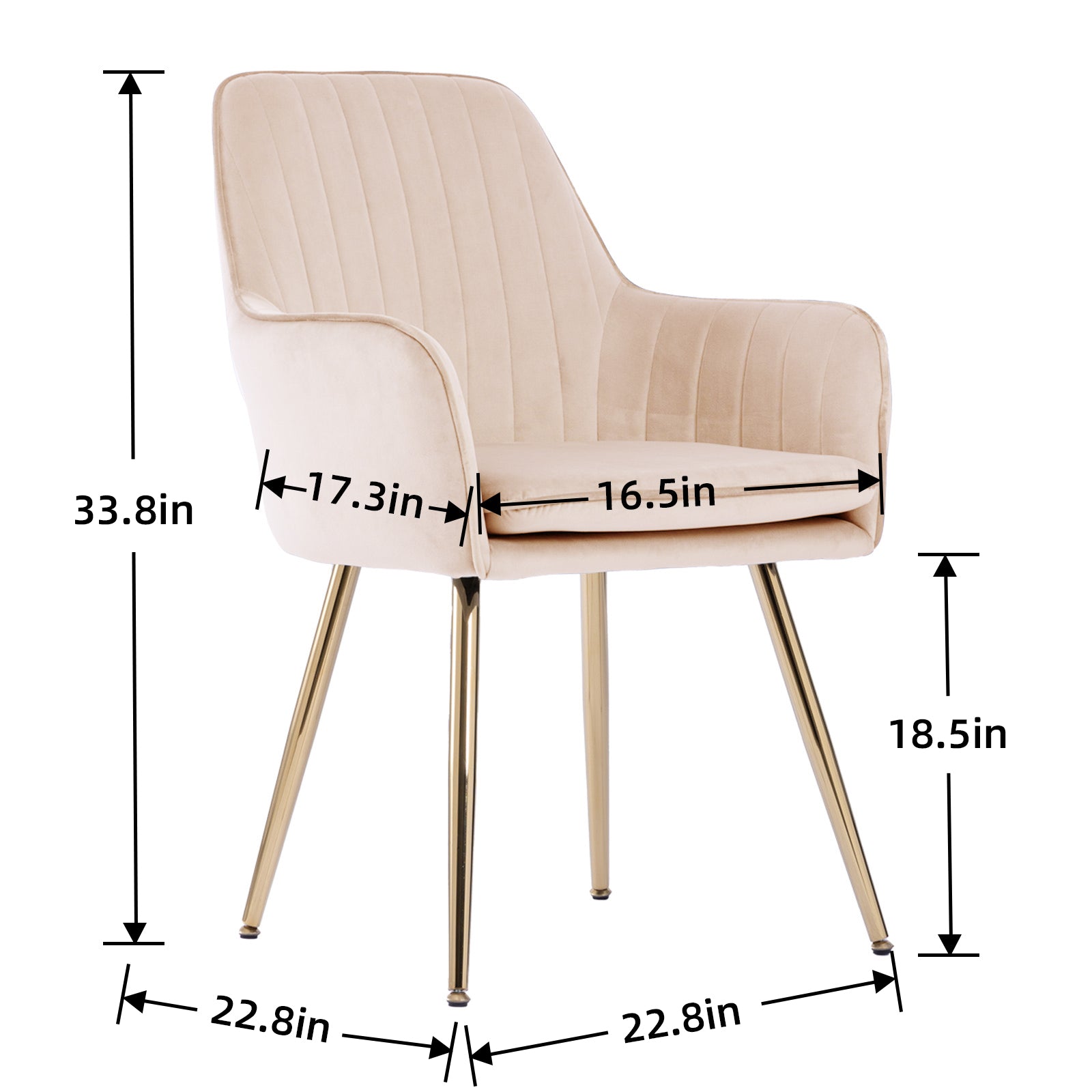 Geneva Velvet Upholstered Dining Chair Set of 2