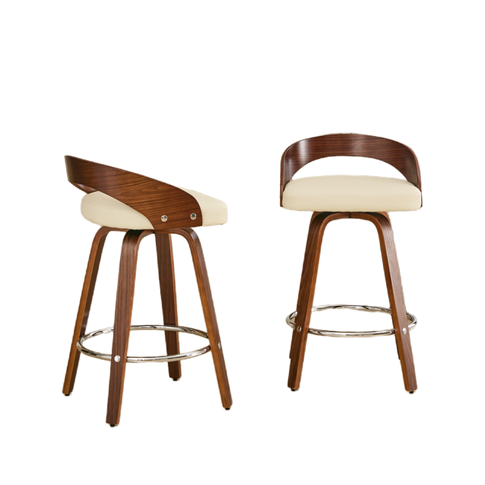 Barolo 25" Swivel Counter Height Bar Stools Set of 2