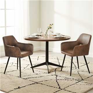 Cromwell Scandinavian Fabric Dining Chairs (Set of 2)