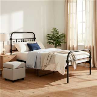 Gobert Mid-century Metal Bed Frame