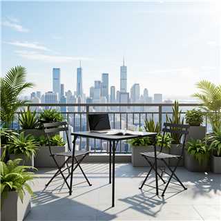 Fern Space-Saving Folding Table for Dining and Work