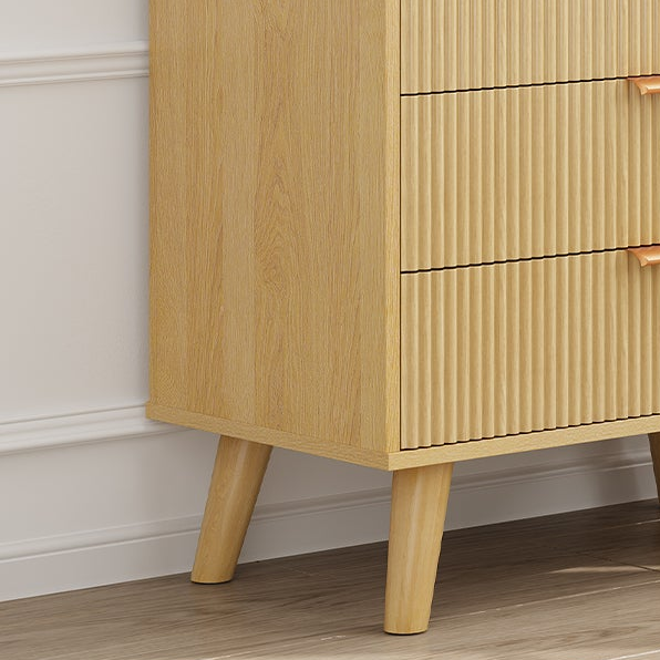 Solene 26" 5-Drawer Dresser with Fluted Wooden Front