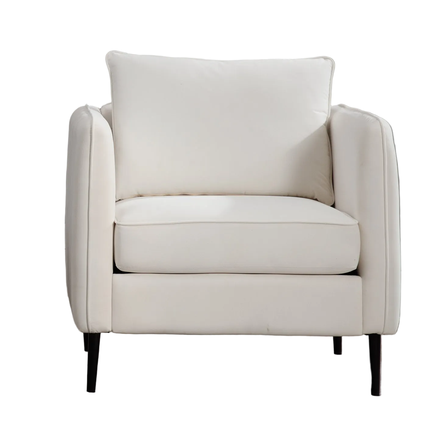Tahoma Mid-Century Modern Accent Chairs Armchair with Pillow and Metal Legs