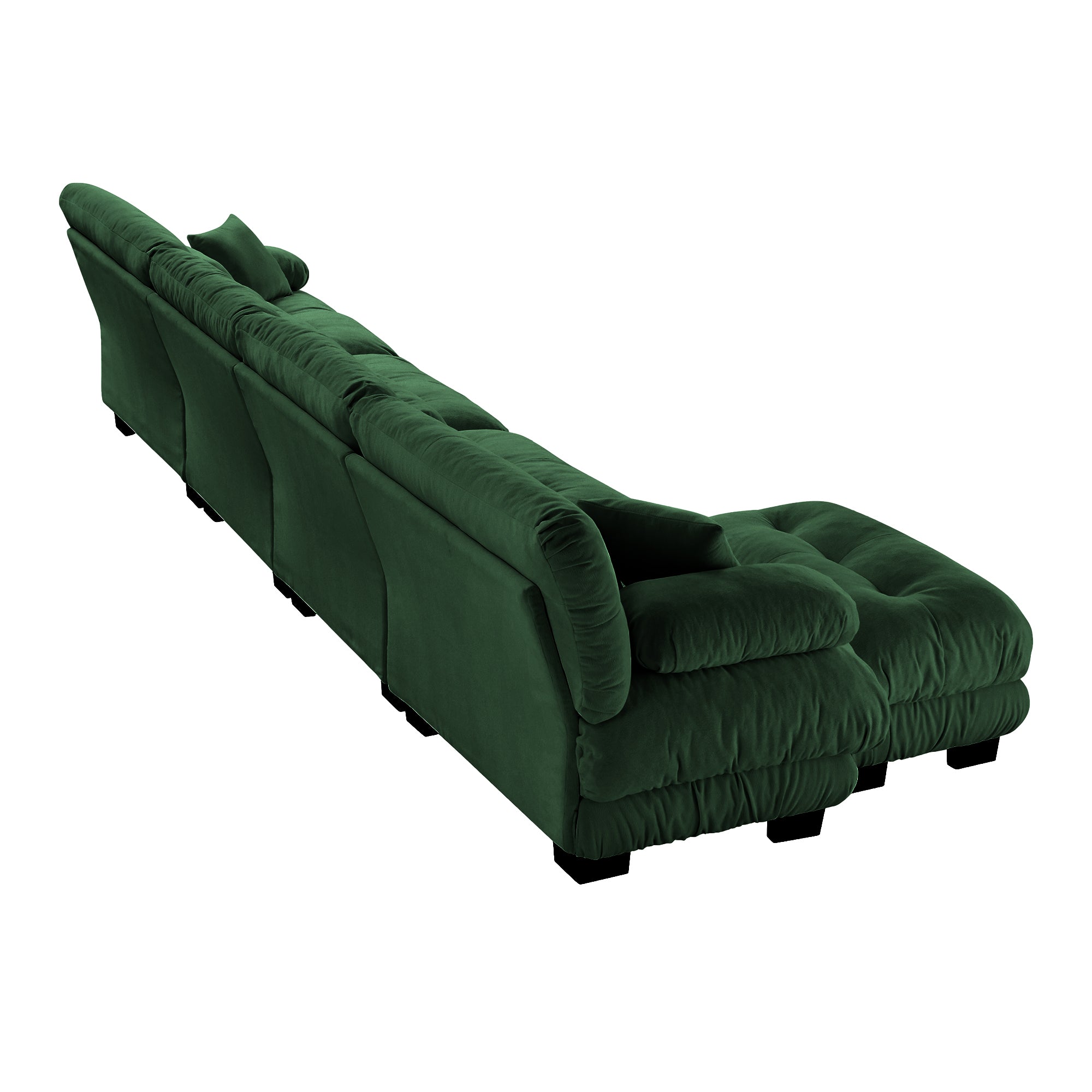 Monterey 173" Oversized Modular Chenille L-Shaped Cloud Sectional Sofa with Ottoman