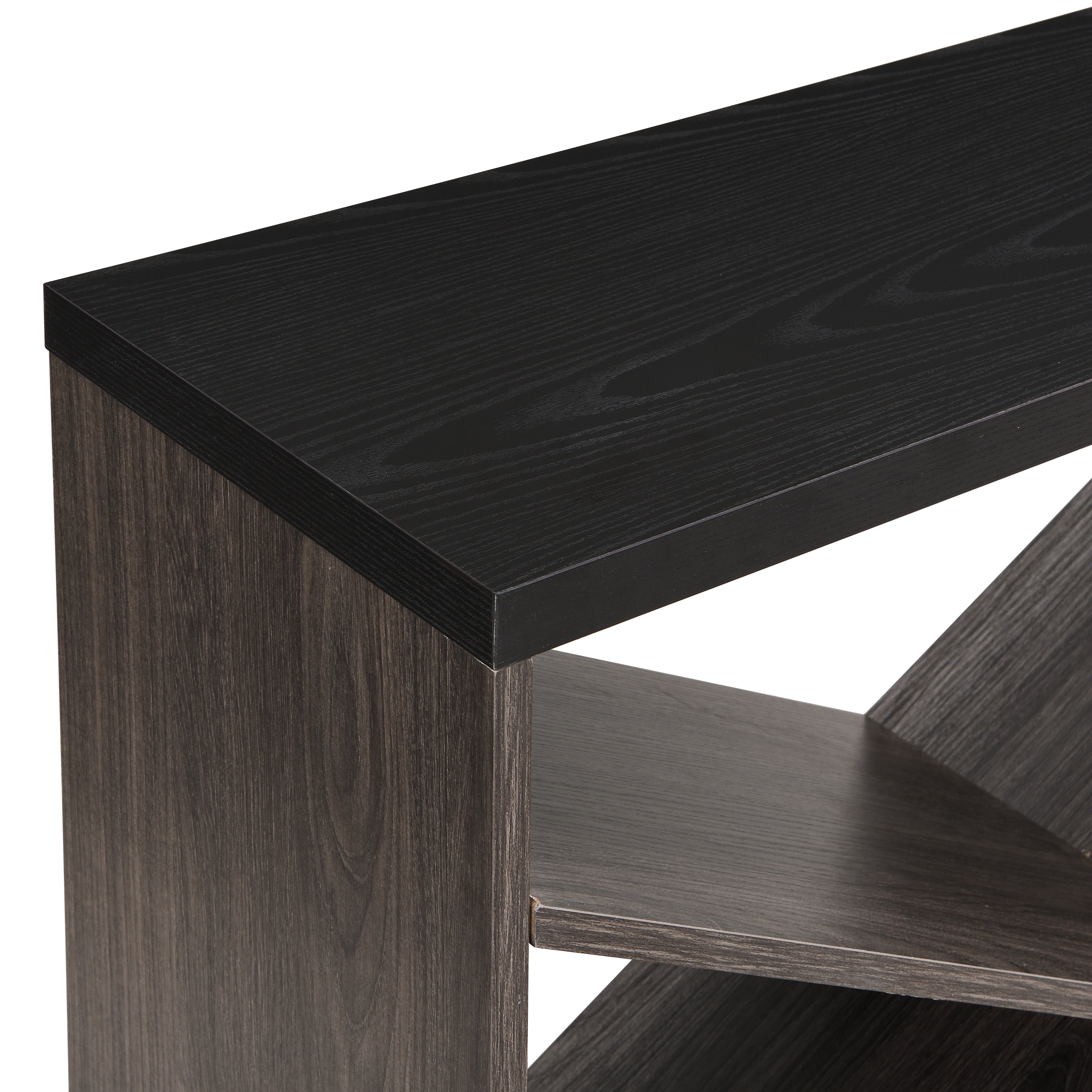 Rowan 71" Farmhouse X-Frame Long Console Table with Storage