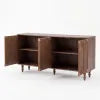 Eidos 59" Sideboard Storage Cabinet with Rattan Doors