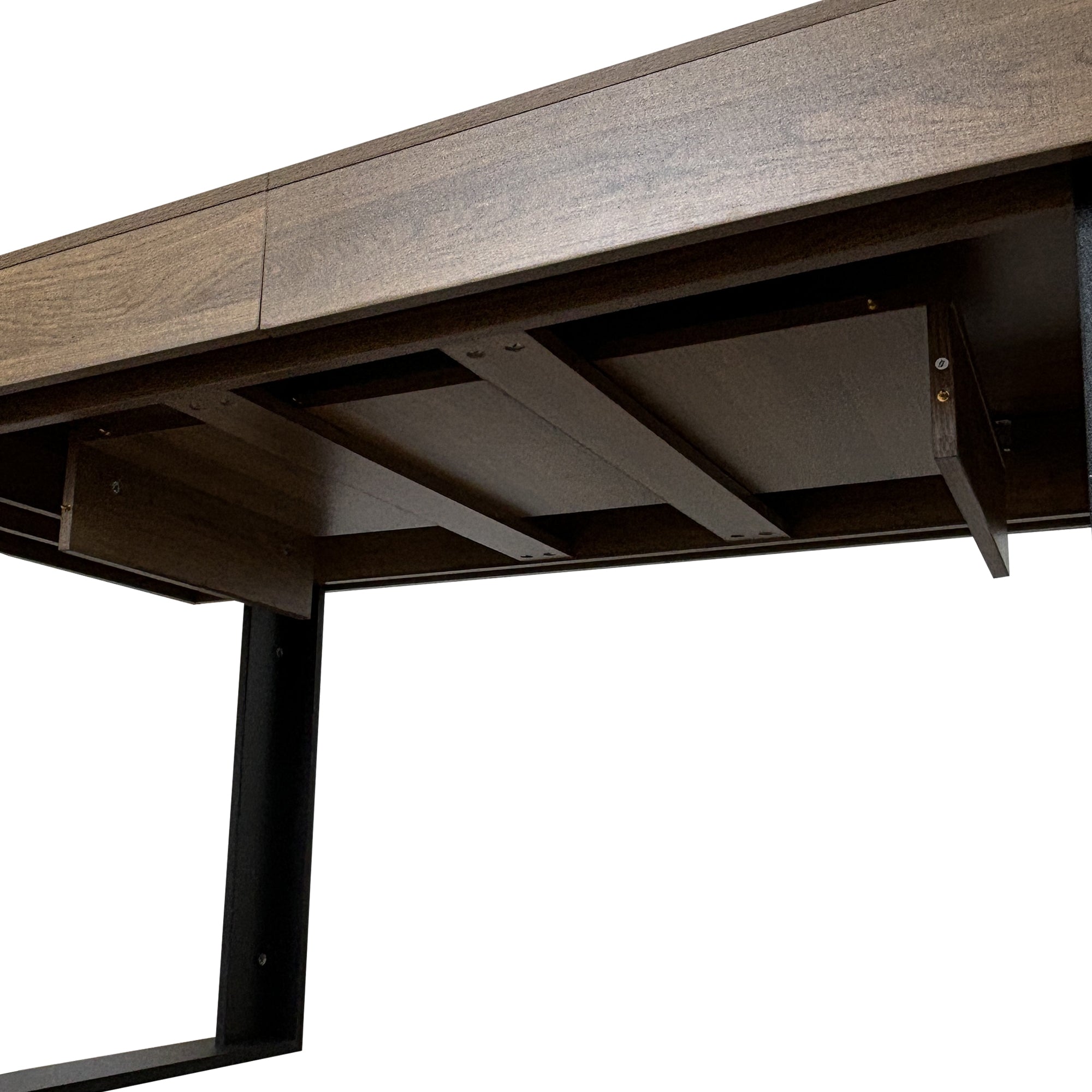 Brombach 63–78.7" Aged-Wood Extendable Rectangular Dining Table