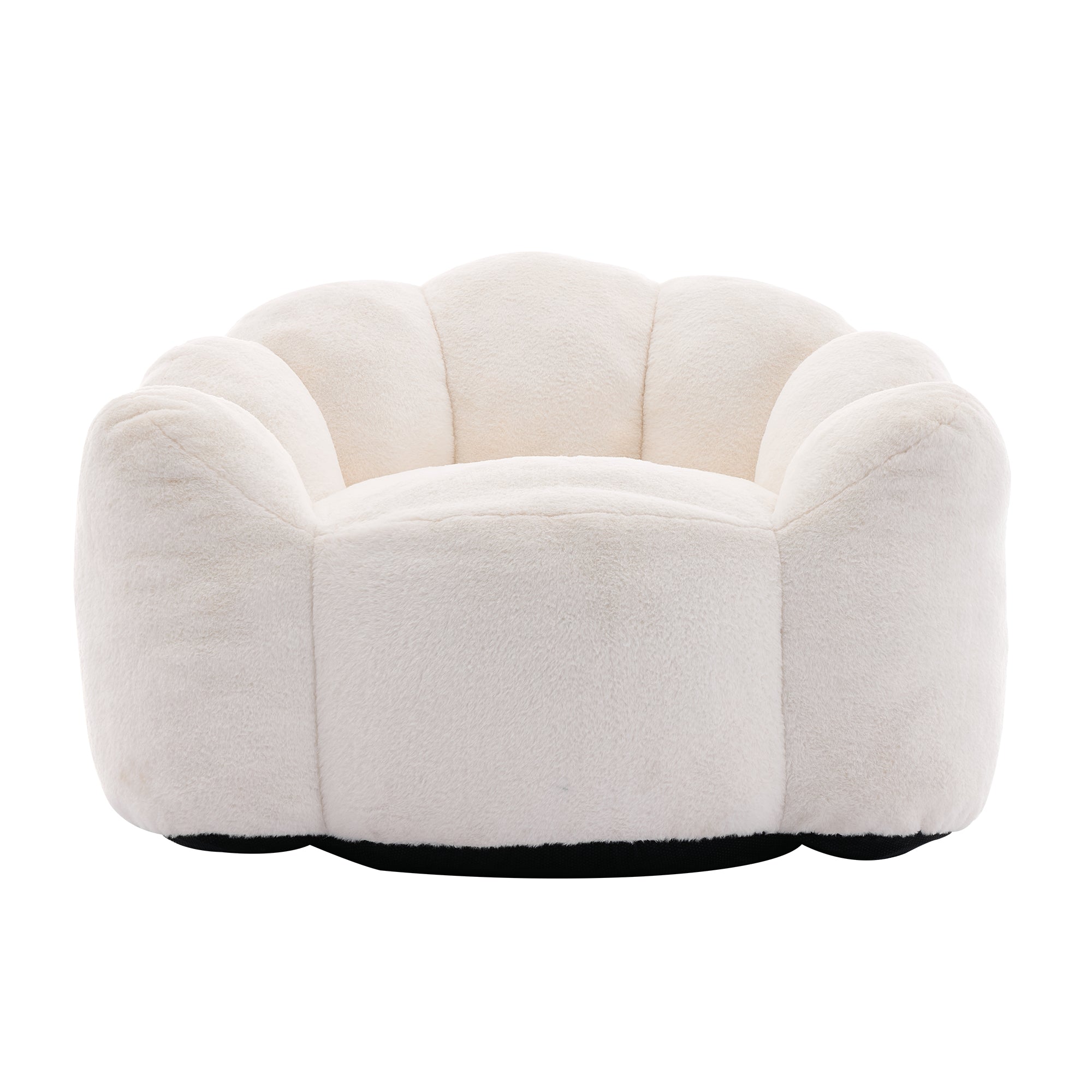 Greenfield Teddy Bean Bag Chair with Petal-Shaped Backrest