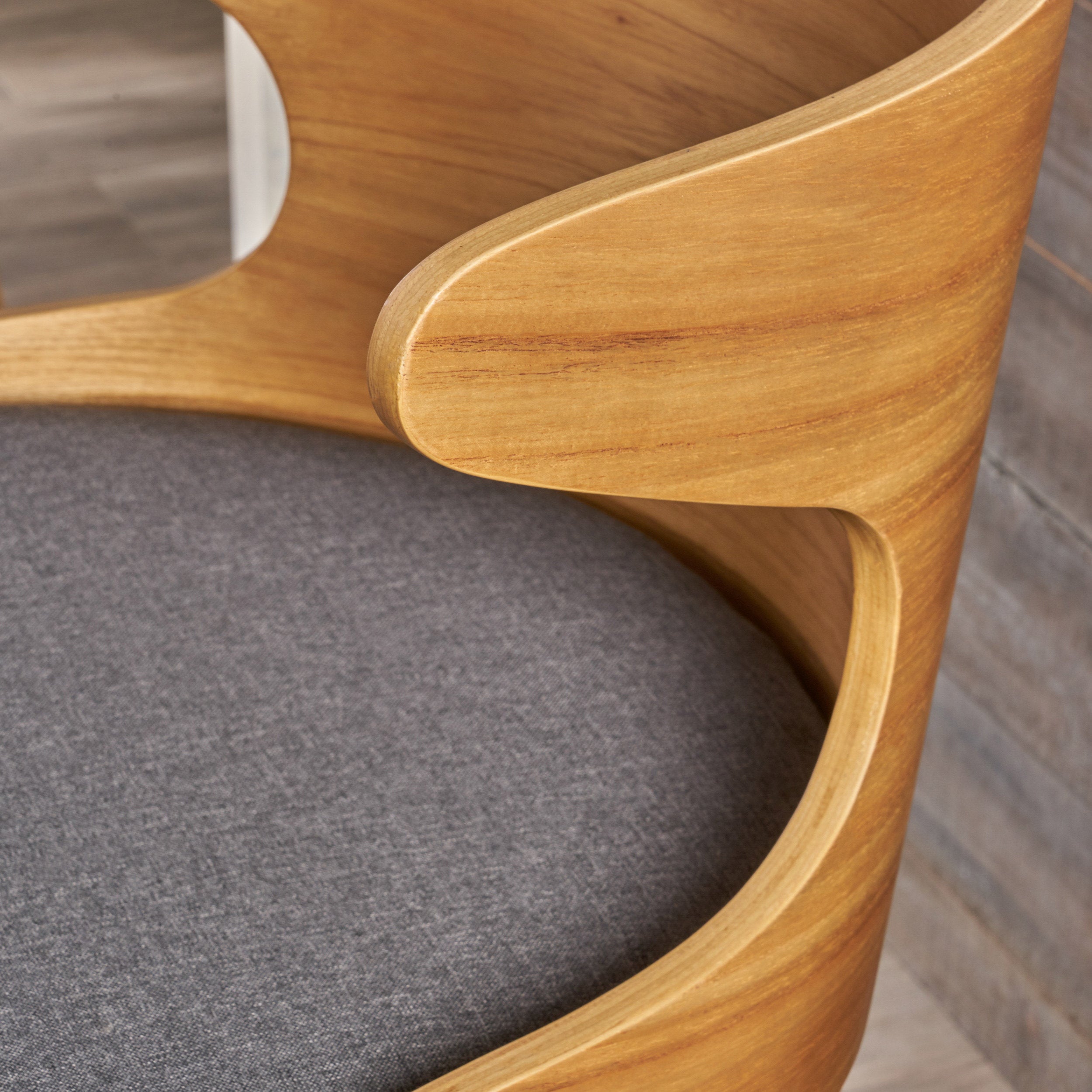 Homy Casa Chianti Mid-Century Modern Soild Wood Barstool Set of 2