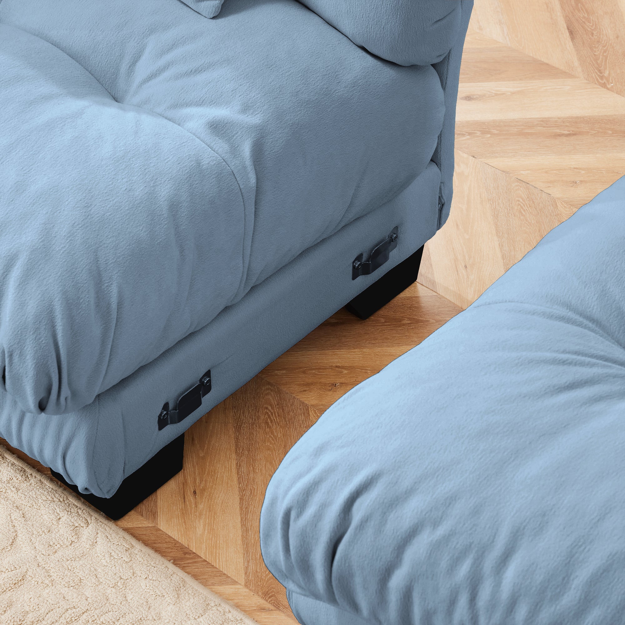 Monterey 94" 4-Seater Modular Cloud Sofa with Bolstered Armrests and Pillows