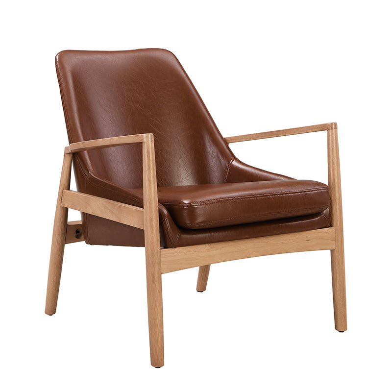 Shenandoah Mid Century PU Leather Accent ChairPU Leather Accent Chair