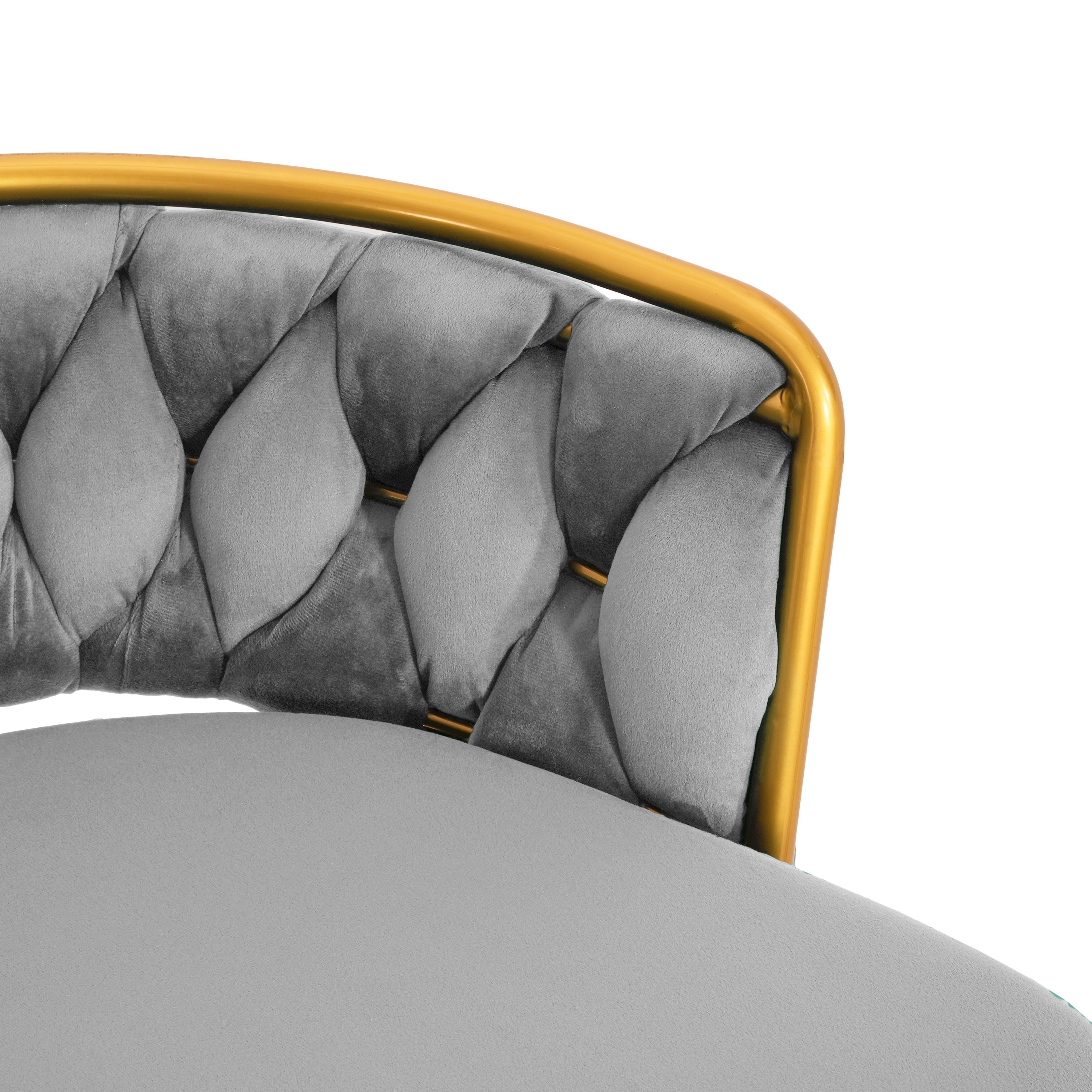 Aurea 31.5" Modern Swivel Counter Height Bar Stools Set of 2 with Gold Metal Legs