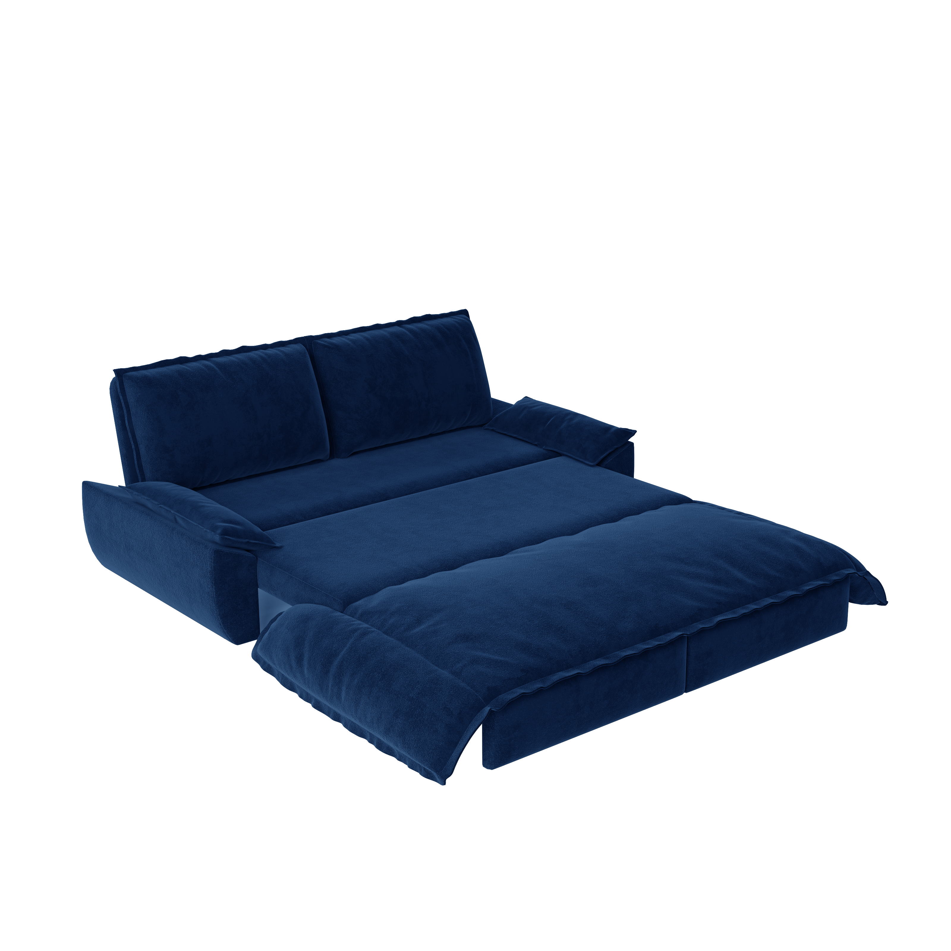 Alameda 73" Modern Velvet Queen Pull-Out Sleeper Sofa Bed with Wide Armrests