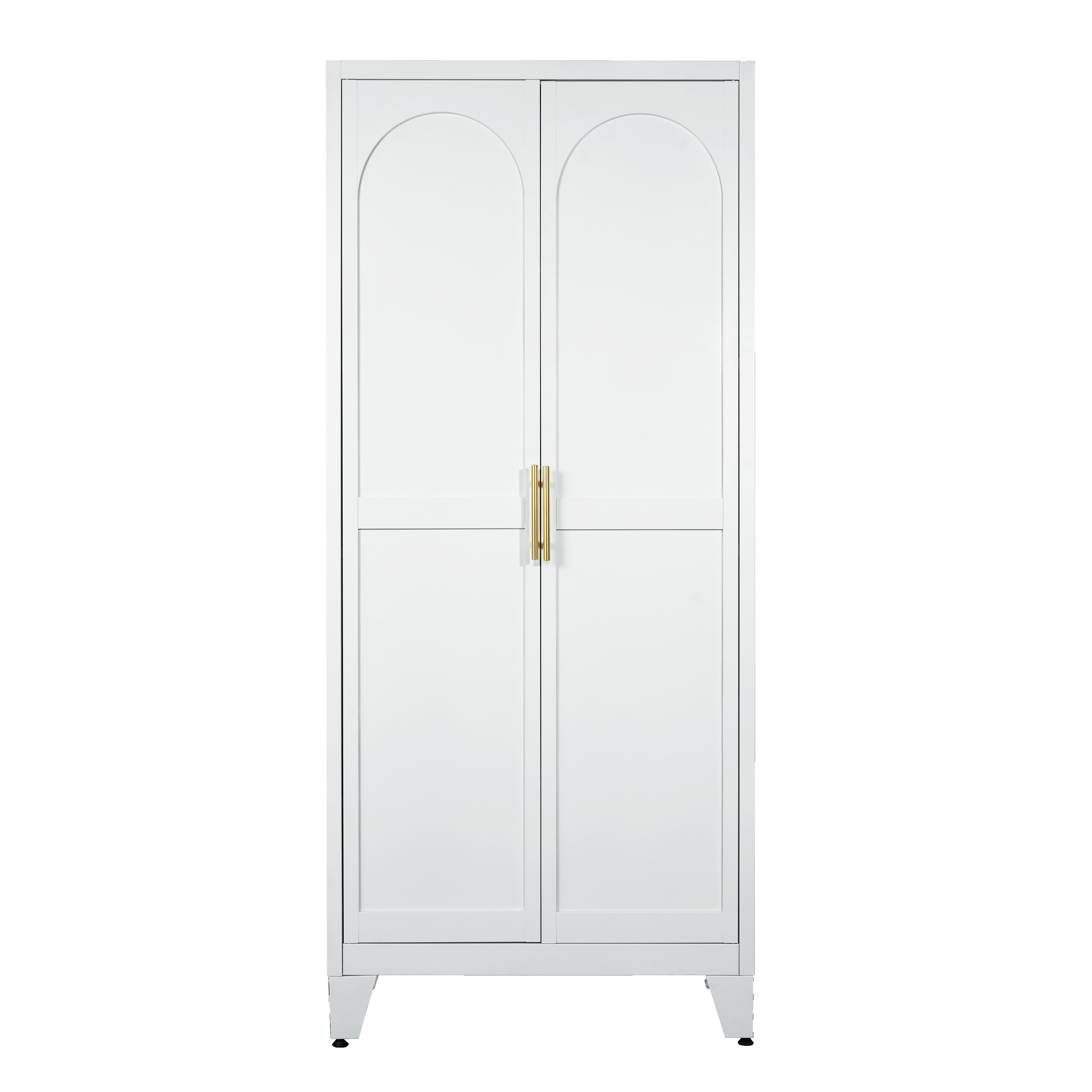 Elva 71" Storage Cabinet with Adjustable Shelves