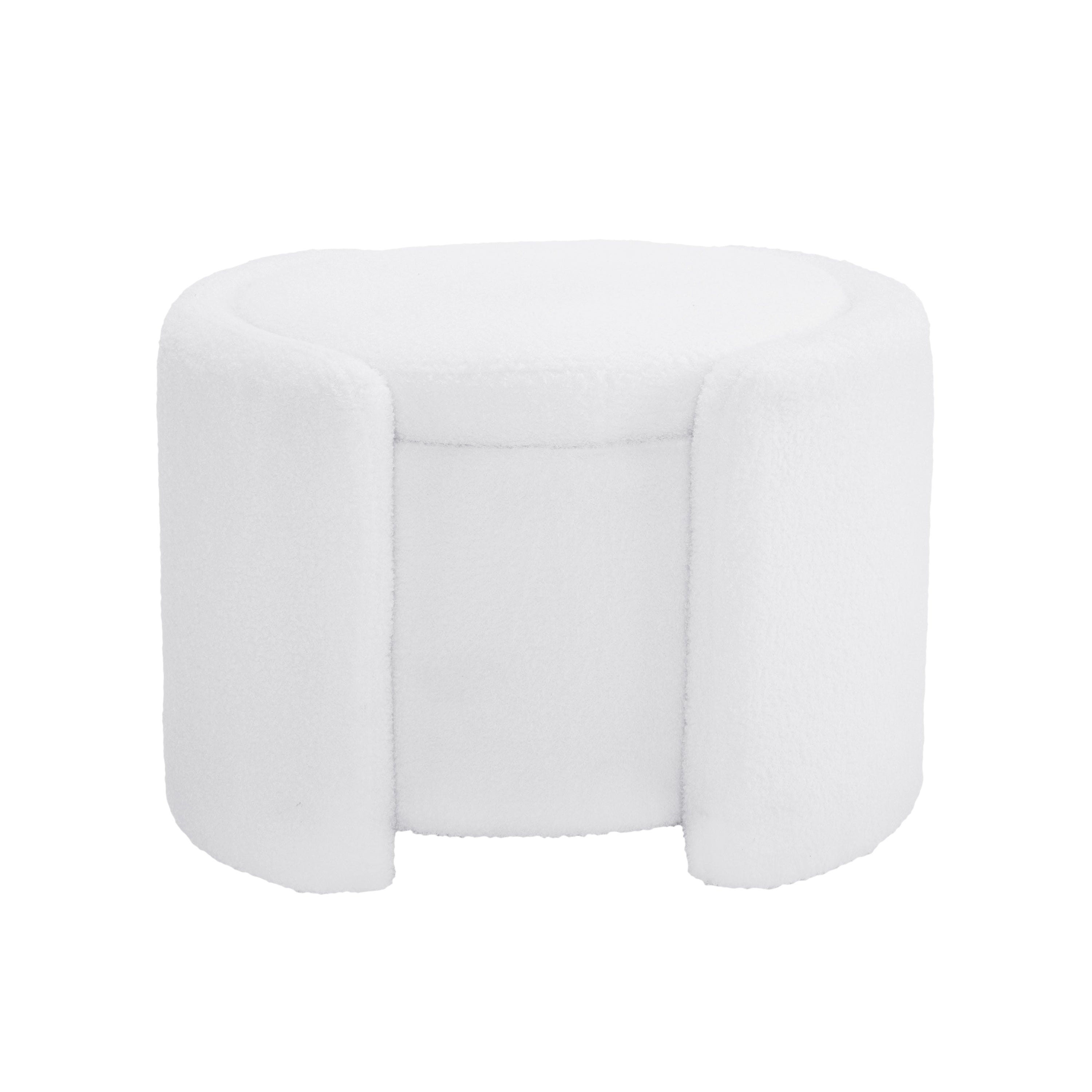 Everglades Boucle Storage Ottoman Footstool