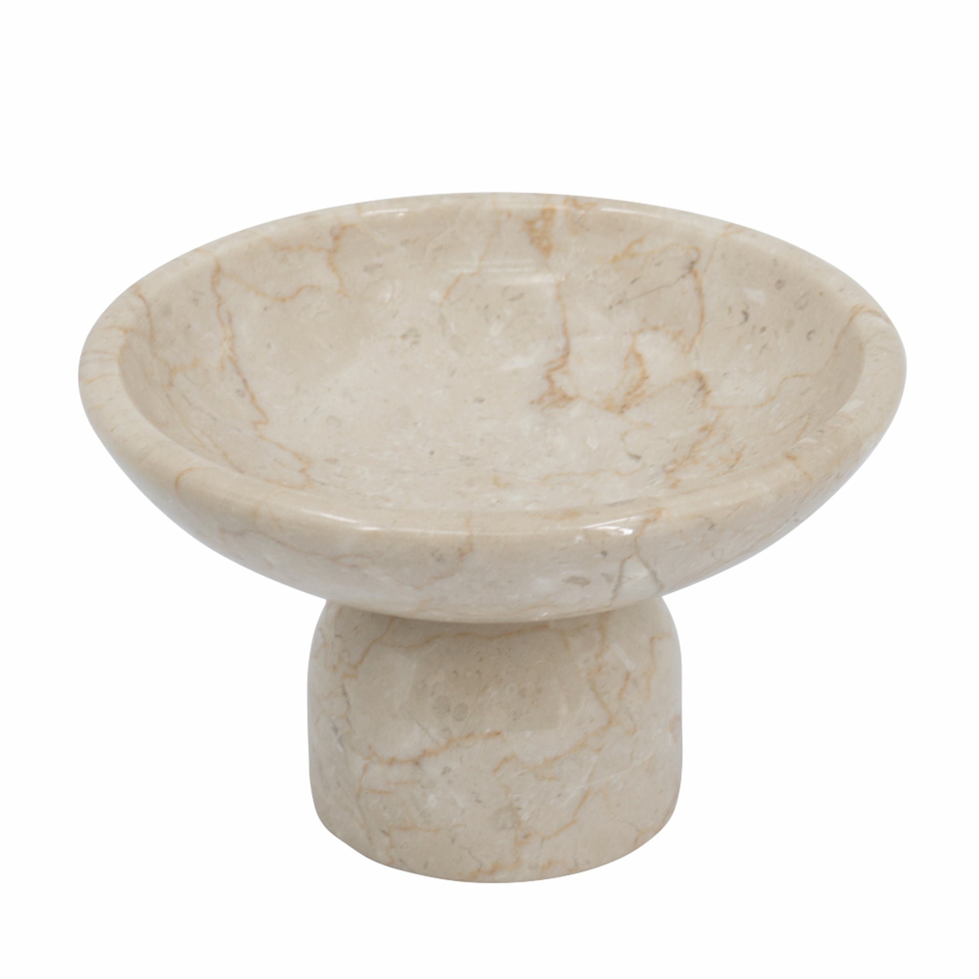 Juniper Marble Pedestal Fruit Bowl