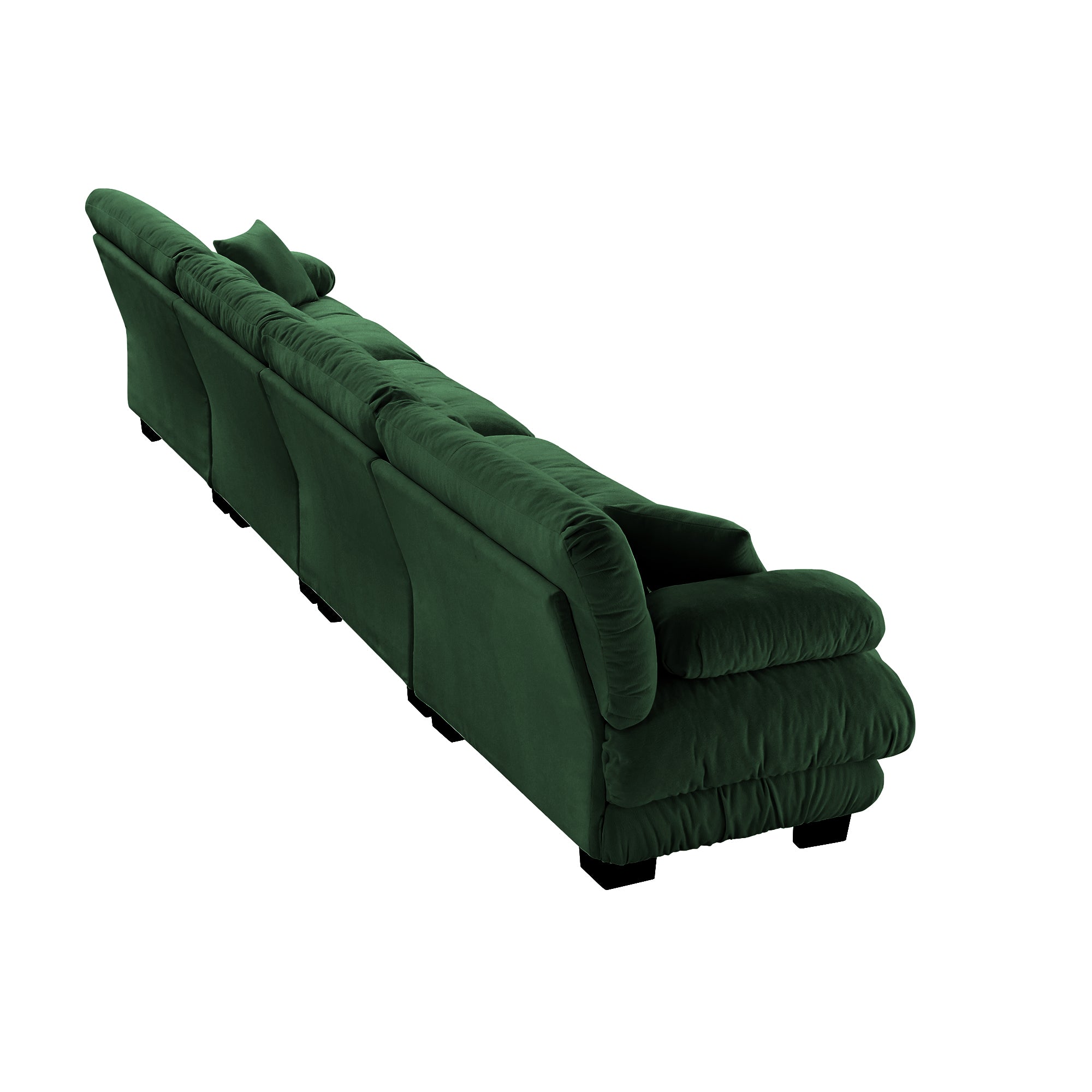 Monterey 173" Extra Large Modular Chenille Cloud Sectional Sofa with Bolstered Armrests