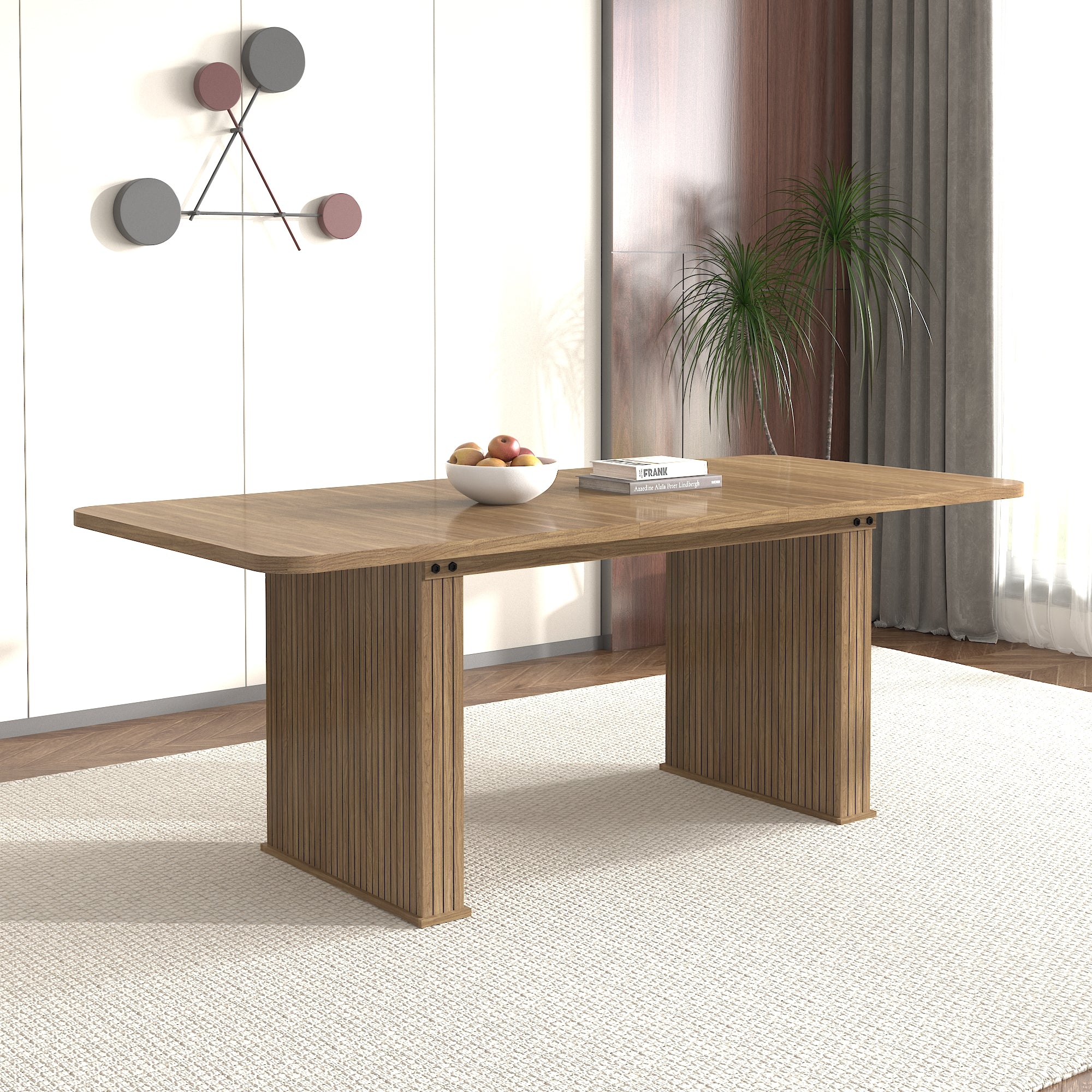 Murray Modern Wood Rectangular Dining Table