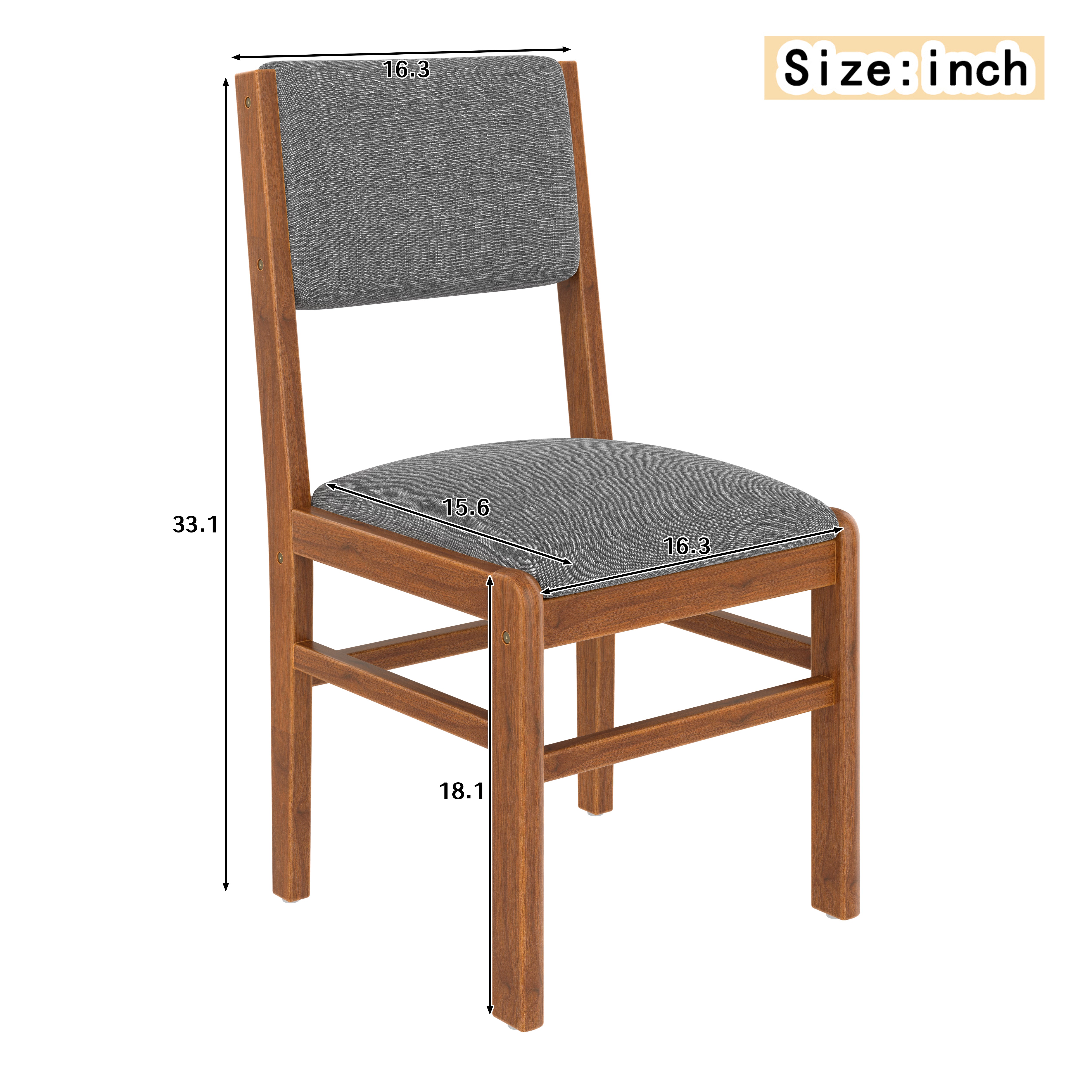Seine 5 Pieces 47" Soild Wood Dining Table Set