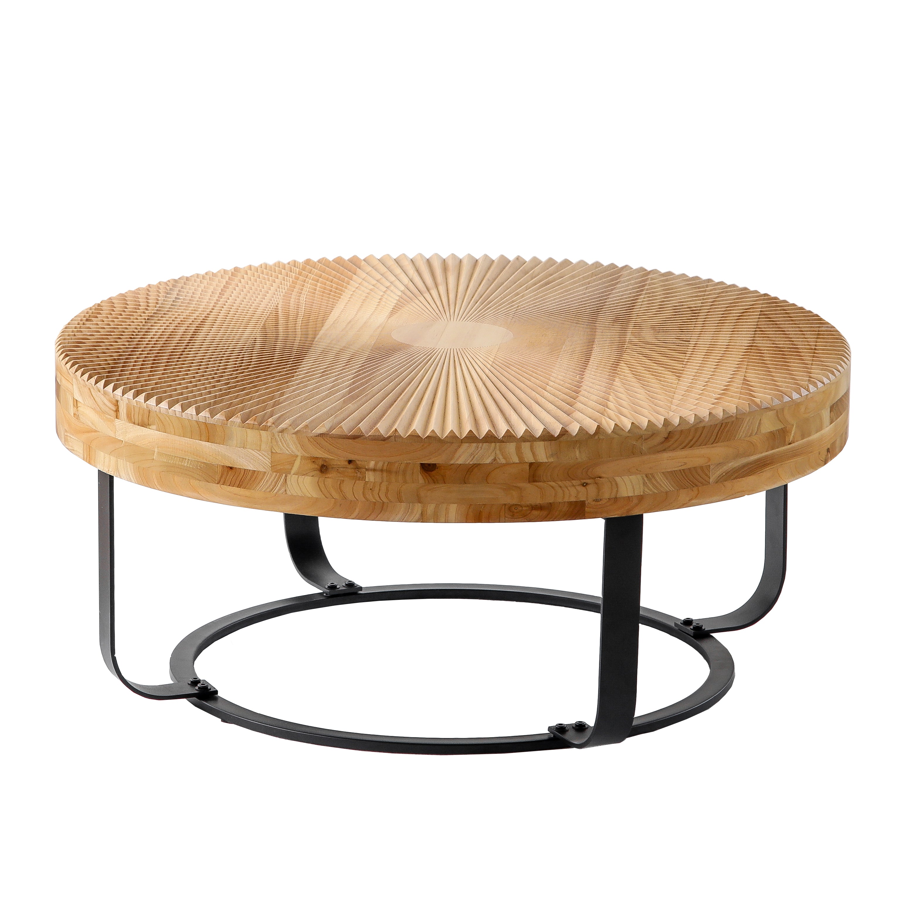 Asti Carved Round Coffee Table