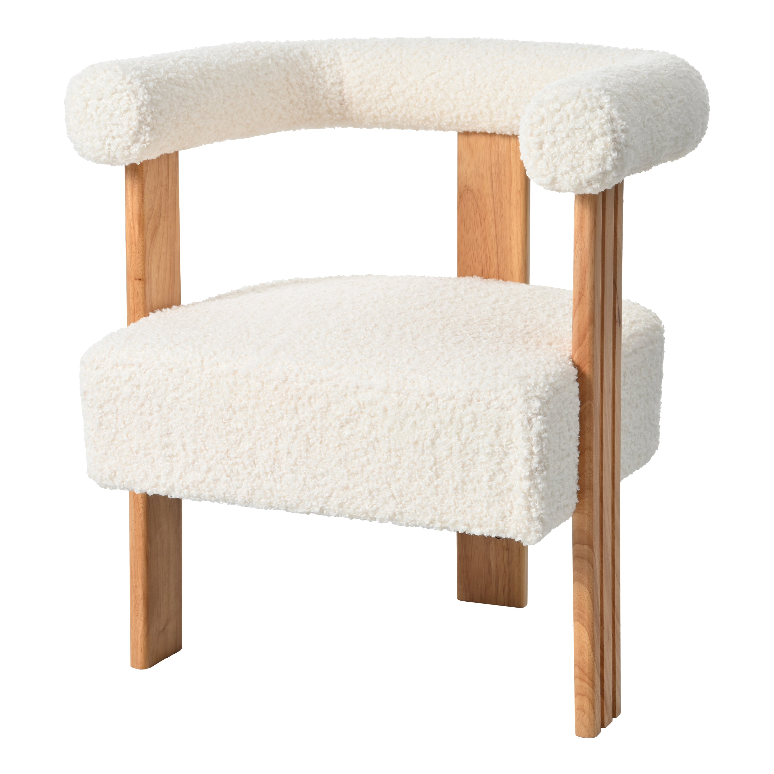 Zambezi Teddy Upholstered Modern Barrel Accent Chair