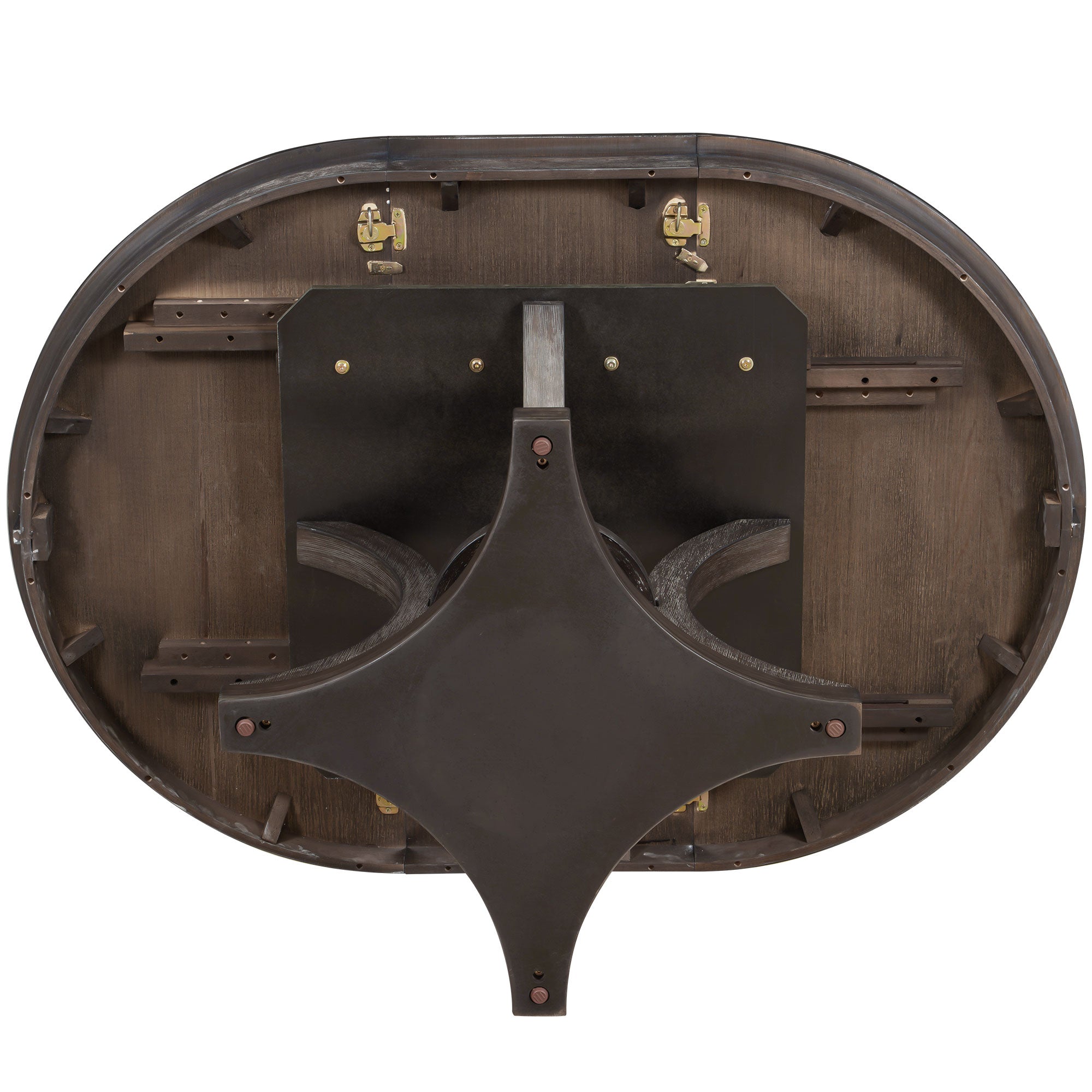 Mavis 47" Retro Espresso 5 Piece Extendable Dining Table Set