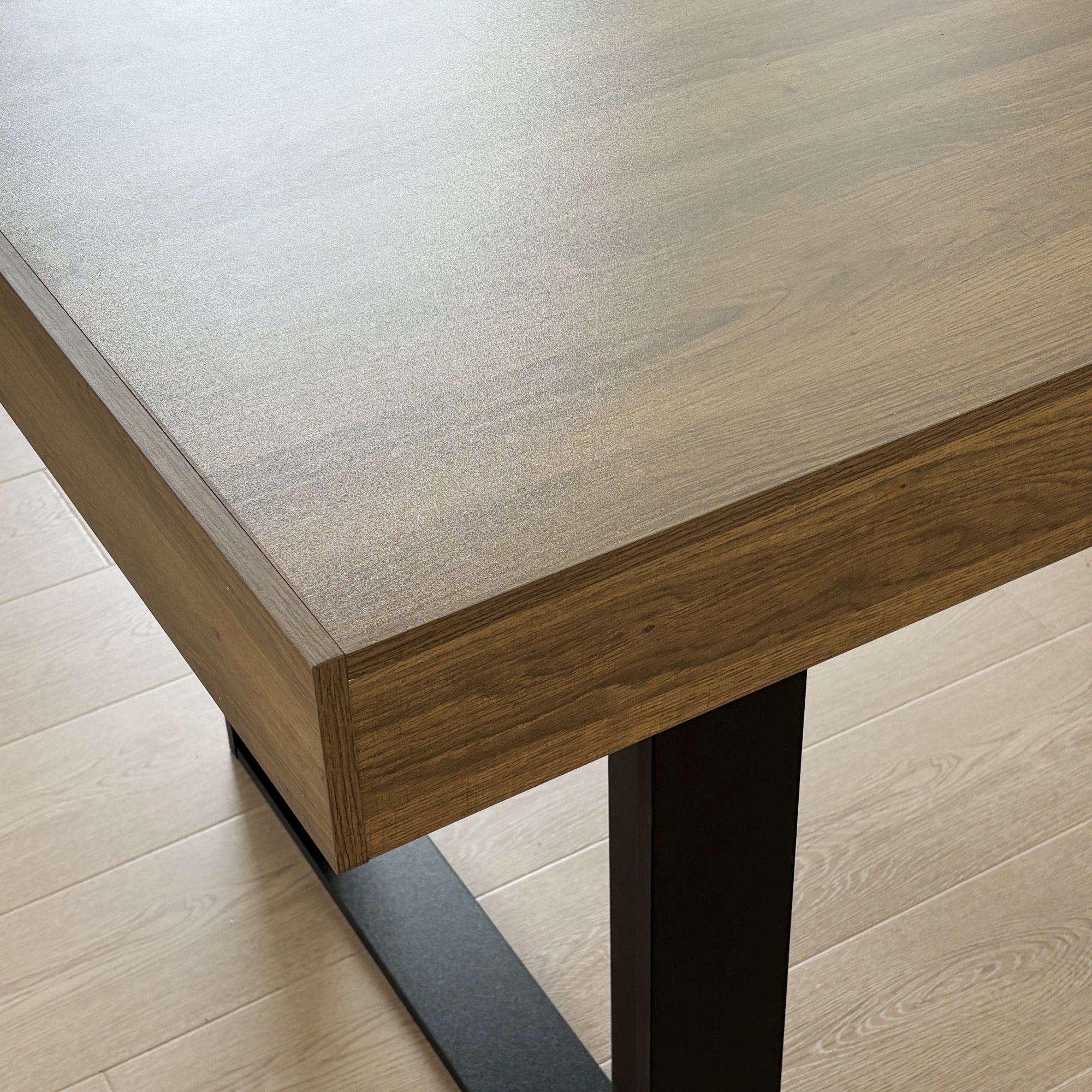 Brombach 63–78.7" Aged-Wood Extendable Rectangular Dining Table