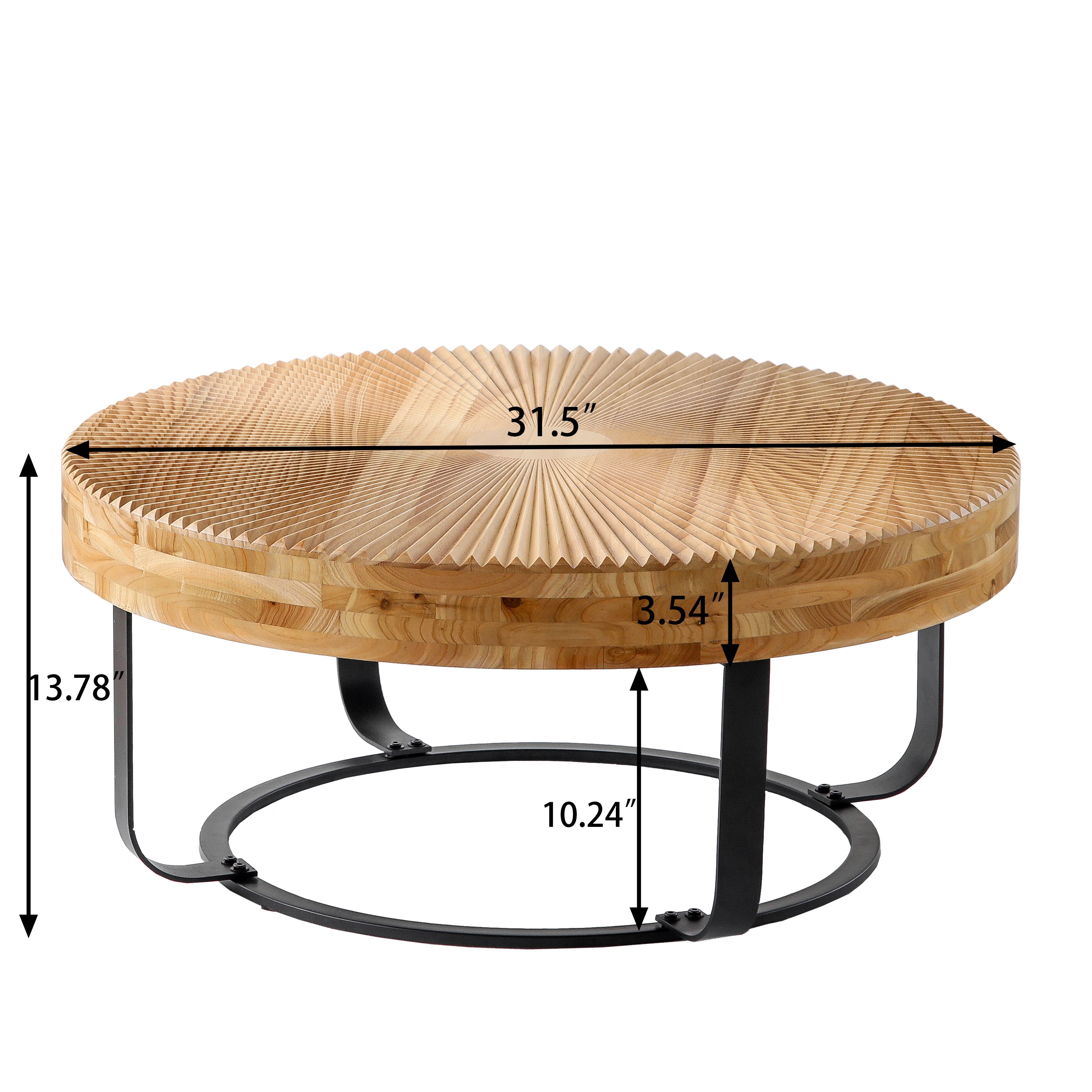Asti Carved Round Coffee Table