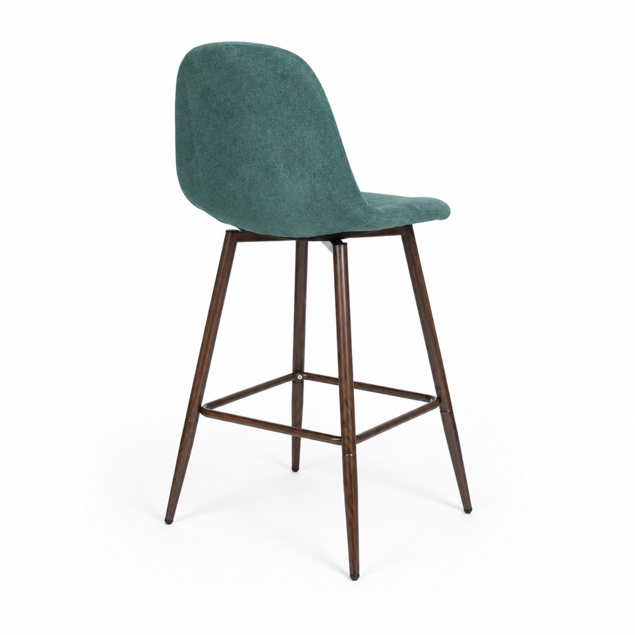 Charlton 26" Swivel Counter Height Bar Stools with Walnut Metal Legs Set of 2