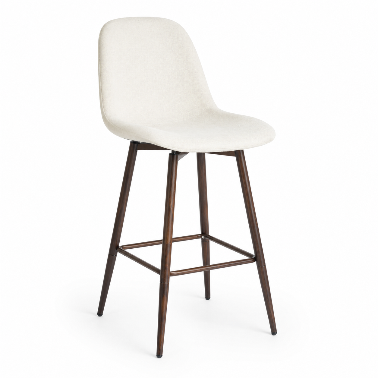 Charlton 26" Swivel Counter Height Bar Stools with Walnut Metal Legs Set of 2