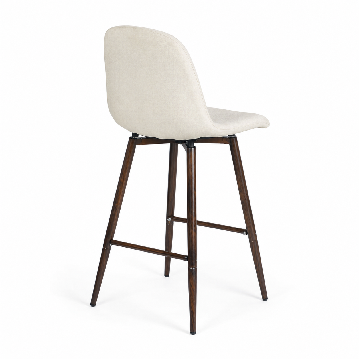 Charlton 26" Swivel Counter Height Bar Stools with Walnut Metal Legs Set of 2