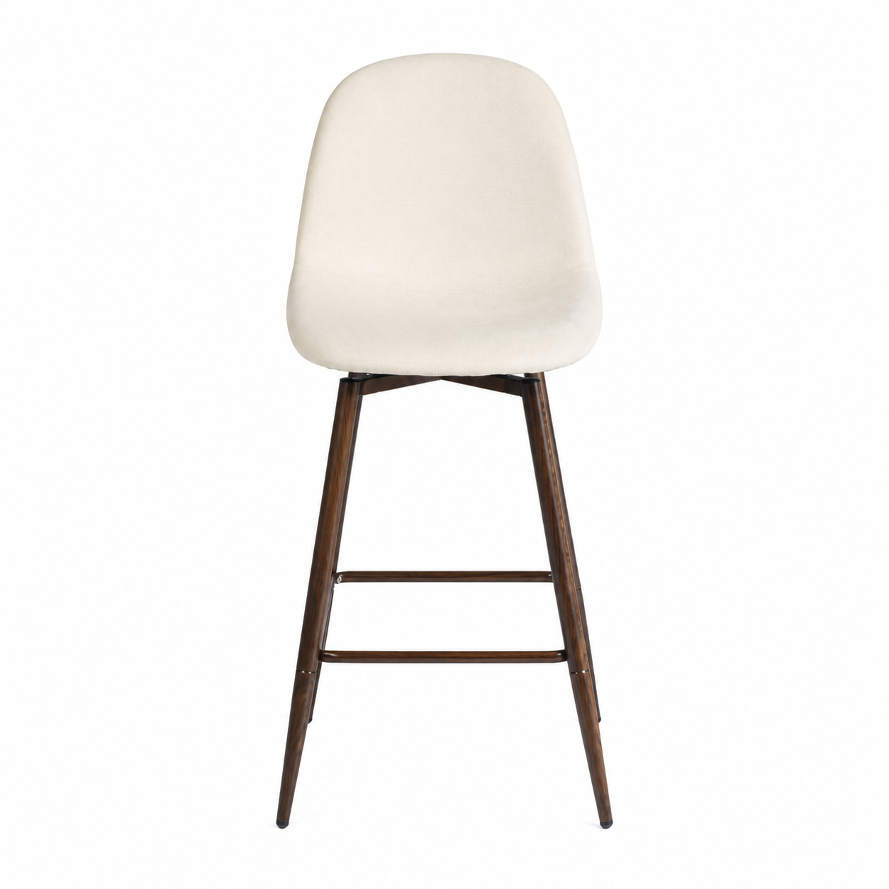 Charlton 26" Swivel Counter Height Bar Stools with Walnut Metal Legs Set of 2