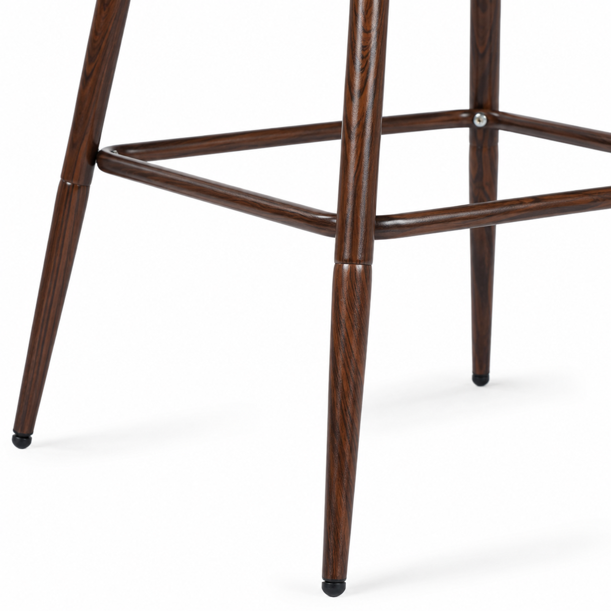 Charlton 26" Swivel Counter Height Bar Stools with Walnut Metal Legs Set of 2