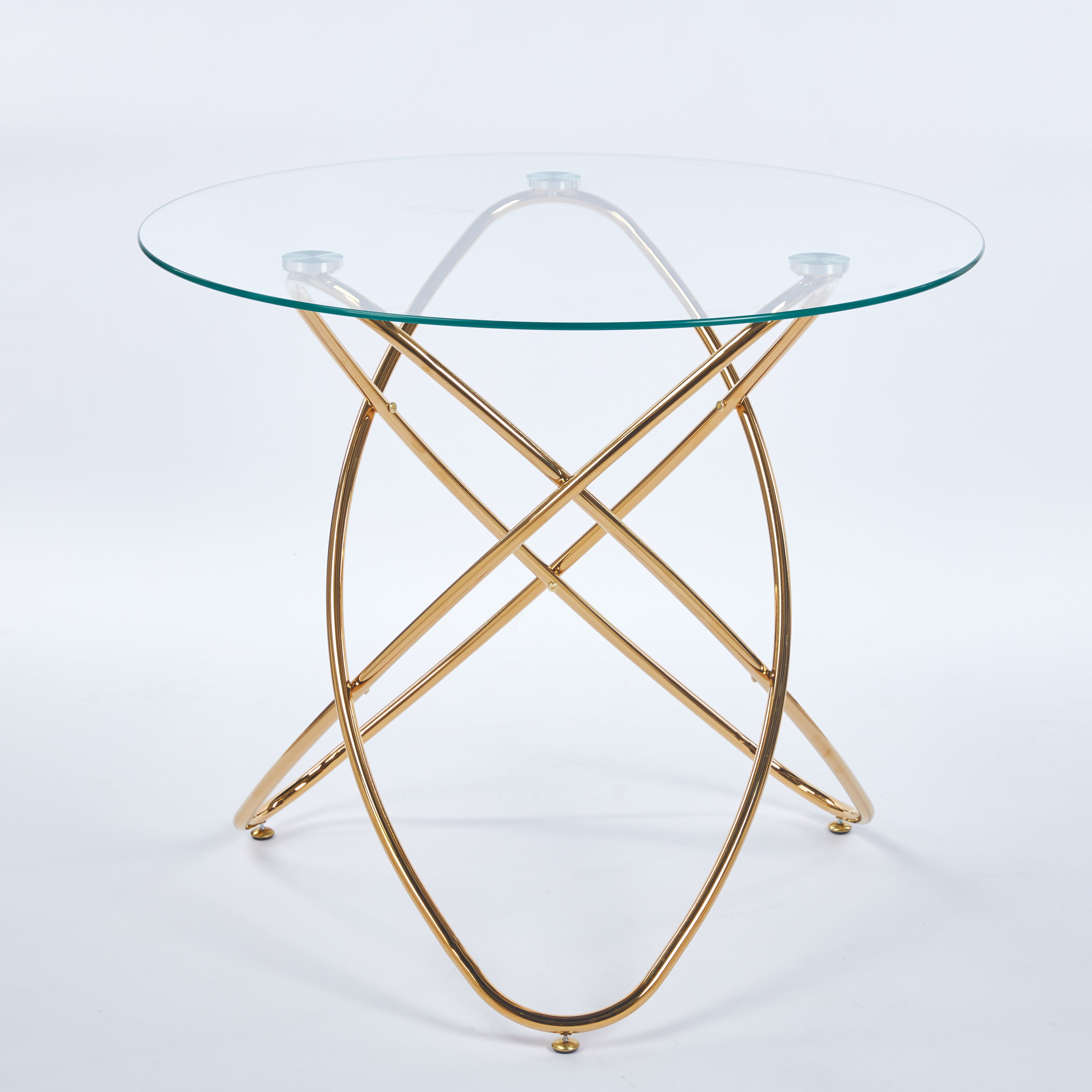 Adriatic gold dining table showing isolated product image on white background
