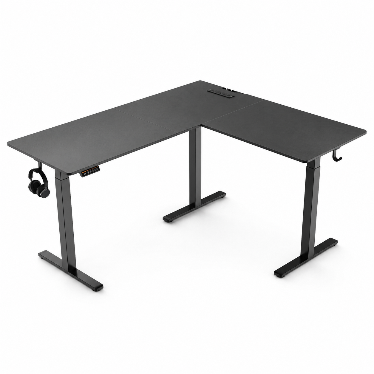 Altis 63" L-Shaped Adjustable Electric Standing Desk with Power Outlet