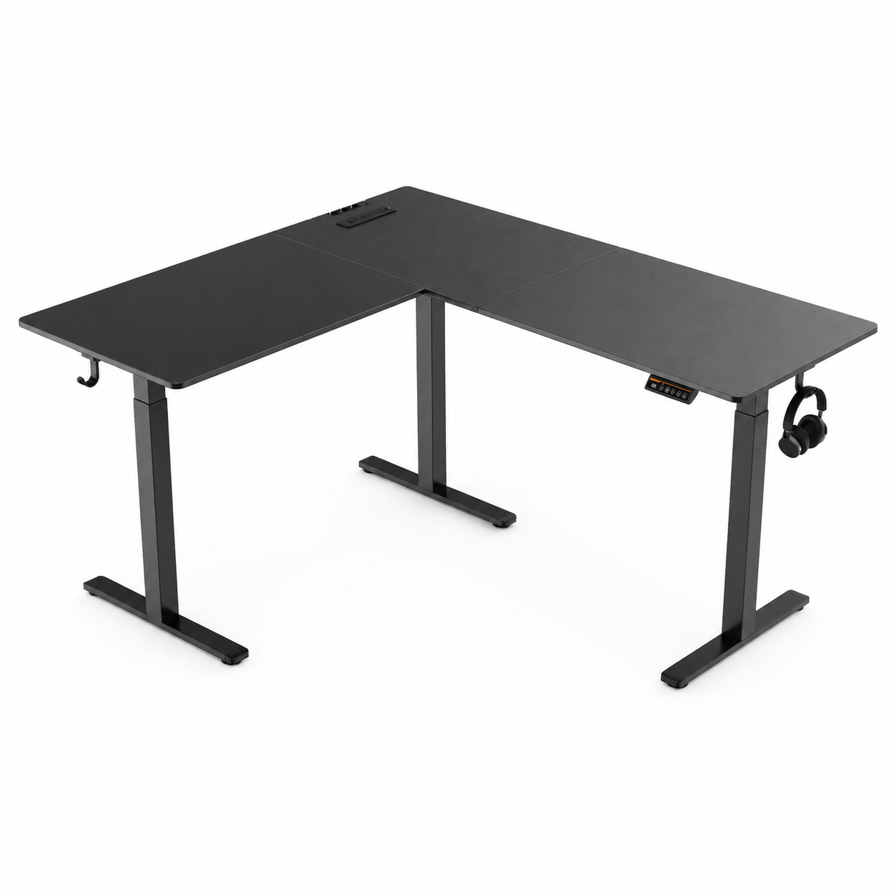 Altis 63" L-Shaped Adjustable Electric Standing Desk with Power Outlet