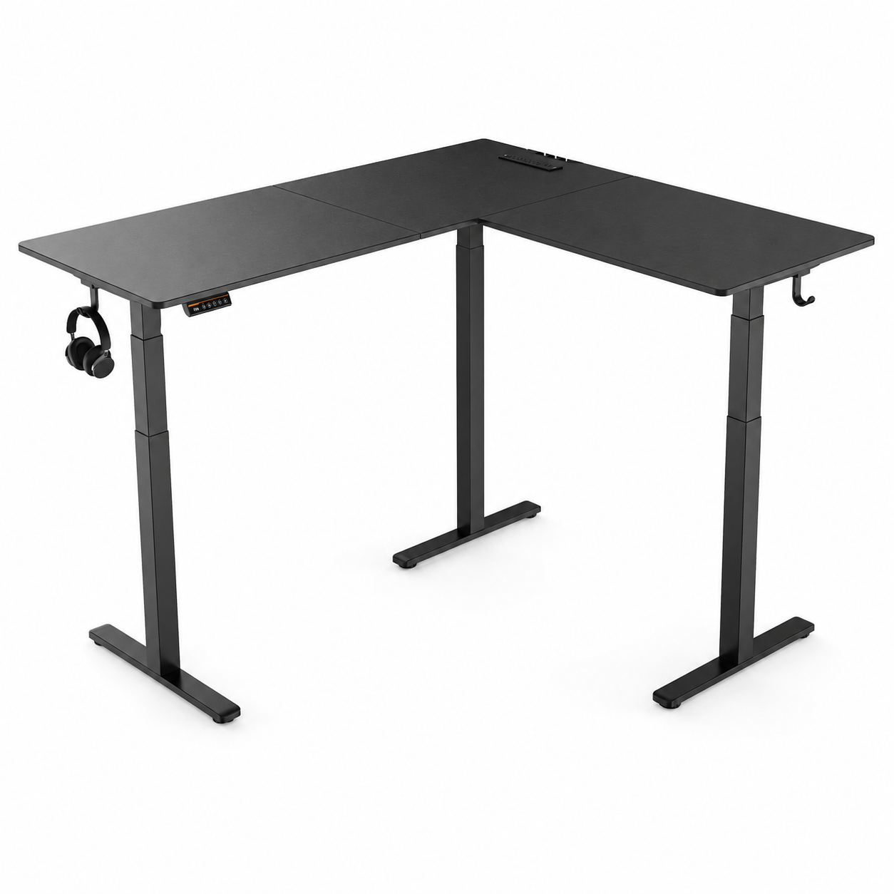 Altis 63" L-Shaped Adjustable Electric Standing Desk with Power Outlet
