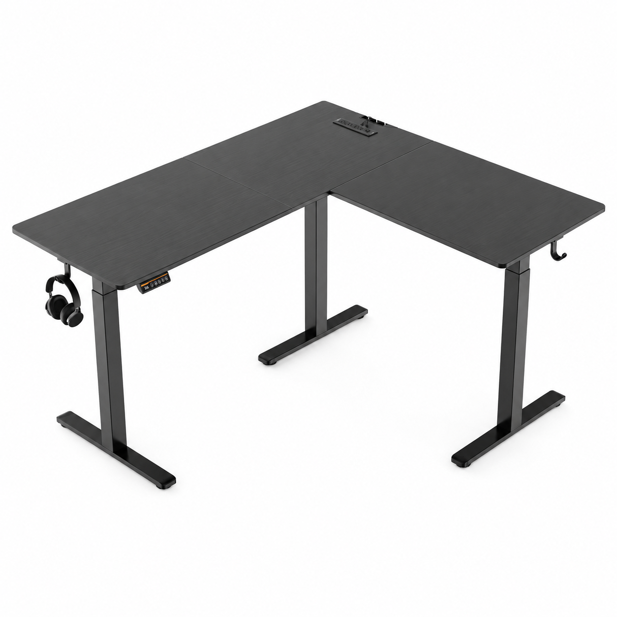Altis 63" L-Shaped Adjustable Electric Standing Desk with Power Outlet