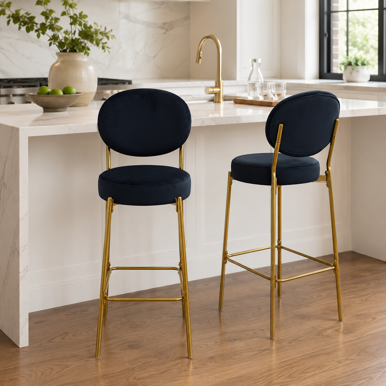 Amarone 29" Bar Height Upholstered Bar Stools Set of 2