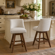 Chablis 26" Swivel Counter Height Upholstered Bar Stools Set of 2
