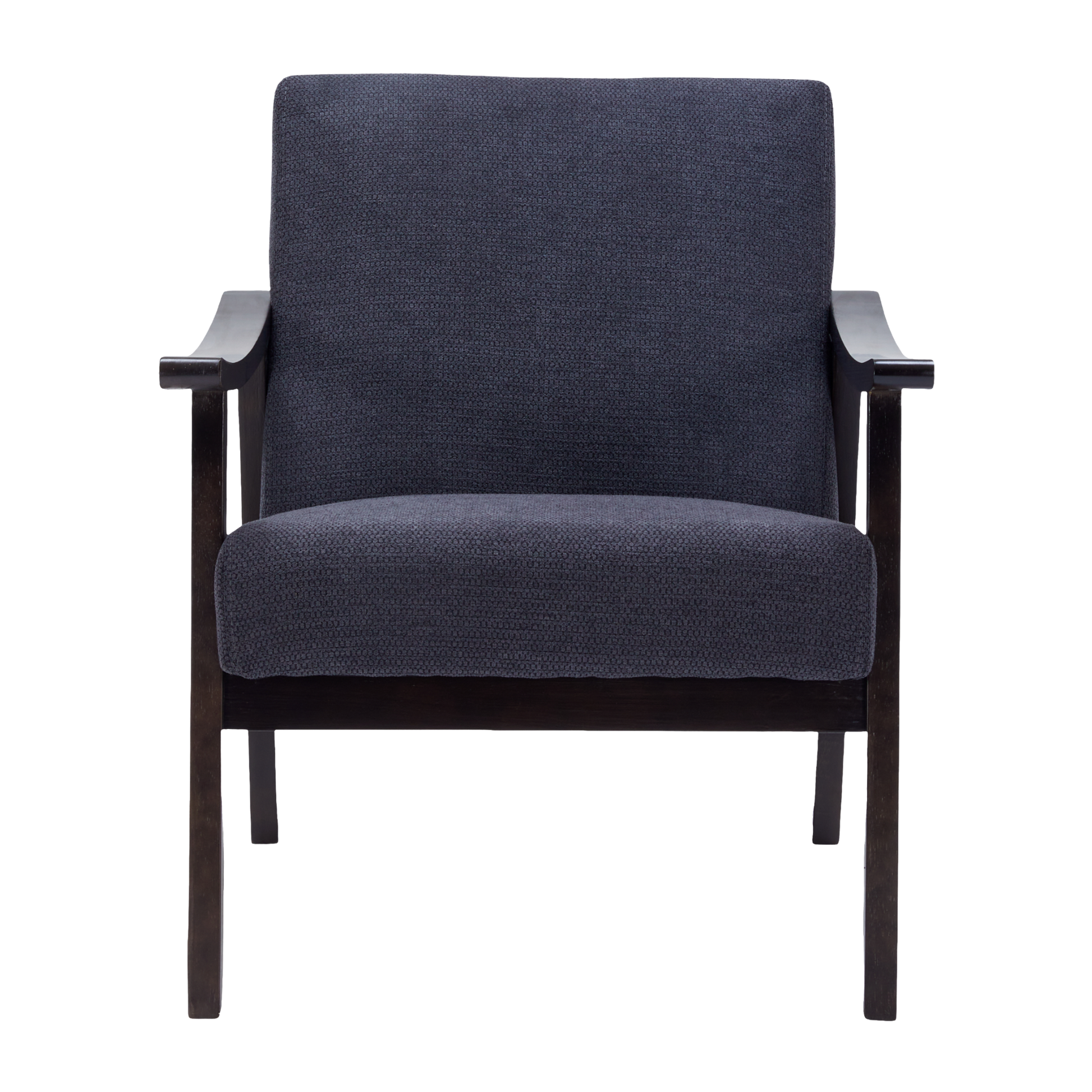 Champlain black accent chair showing front view isolated product image on white background