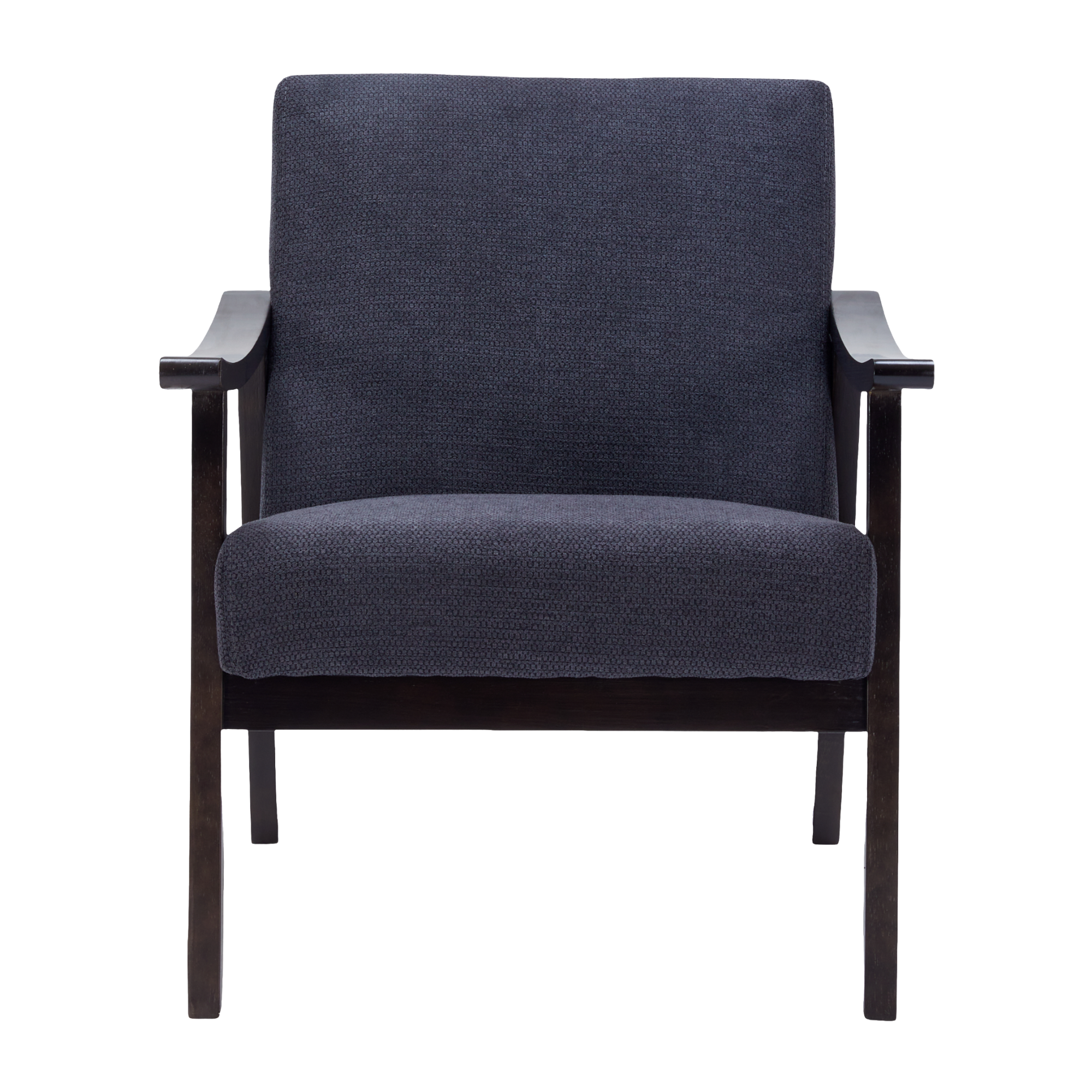 Champlain black accent chair showing front view isolated product image on white background
